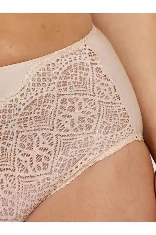 Kayser Essentials Microfibre & Lace Full Brief -Honey