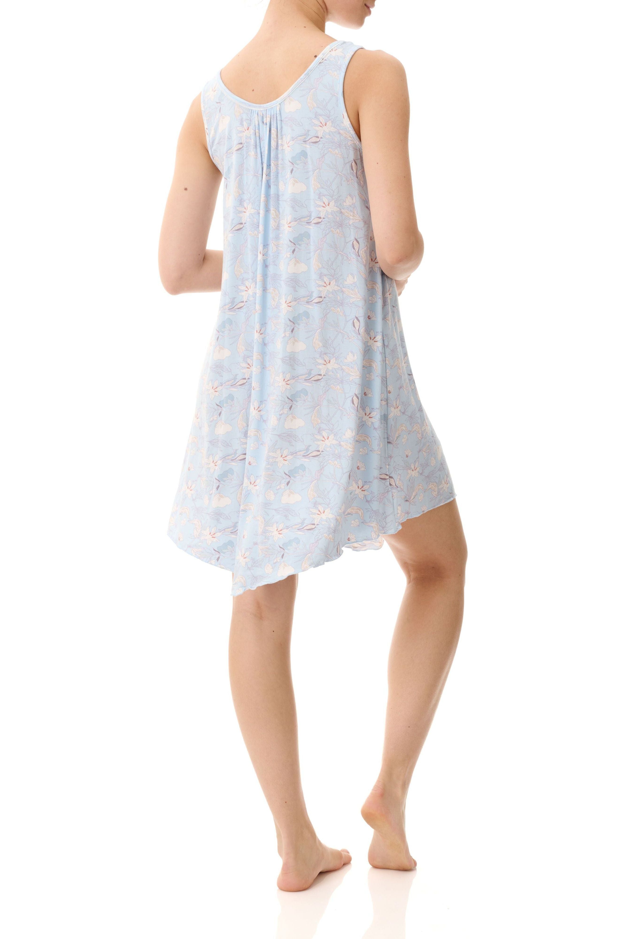 Florence Broadhurst Nella Modal Knit Chemise -Seaglass(XS Only)