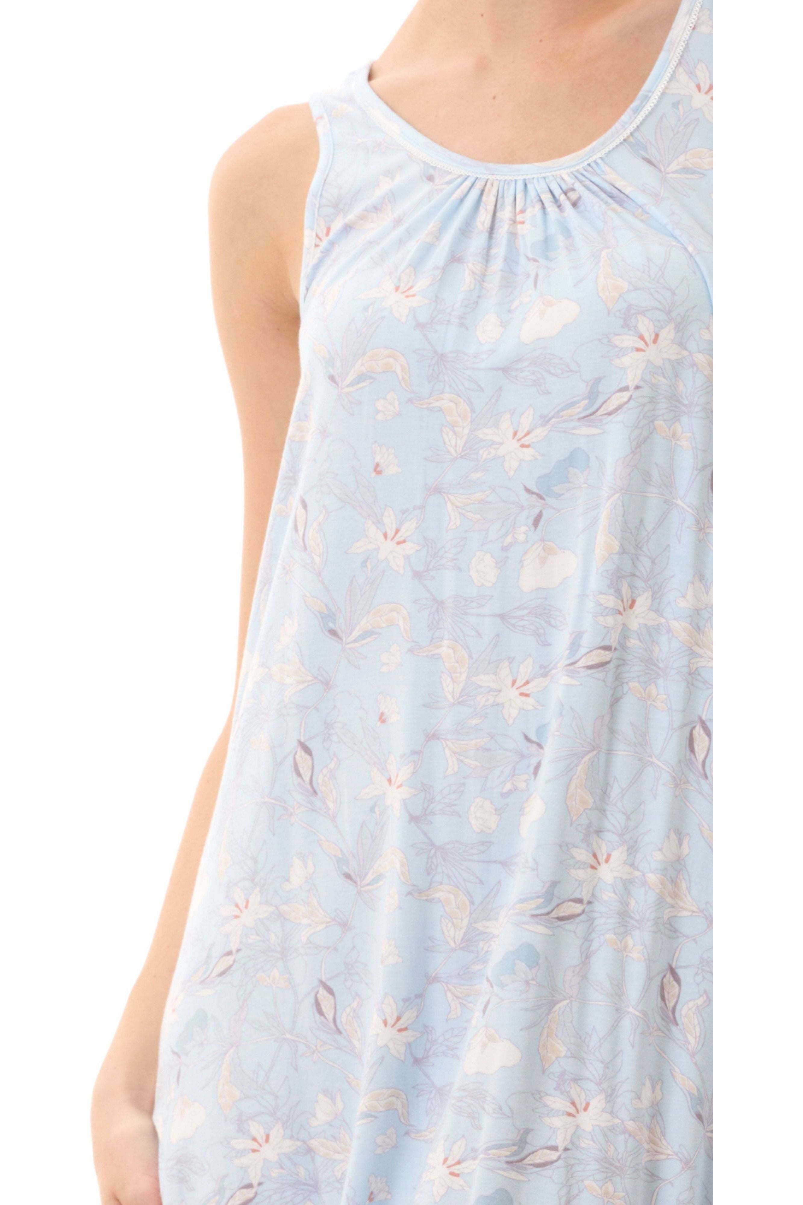 Florence Broadhurst Nella Modal Knit Chemise -Seaglass(XS Only)