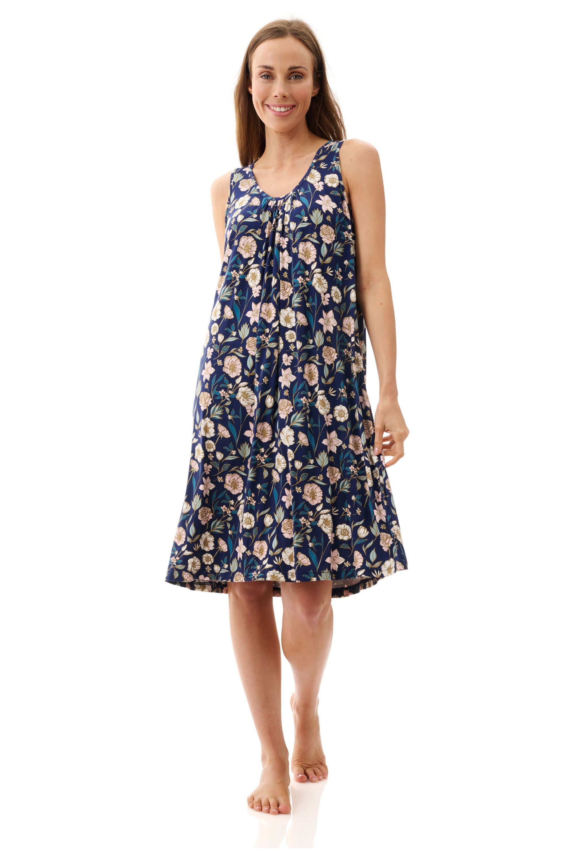 Givoni Kaye Viscose Knit Chemise -Navy(2X Only)