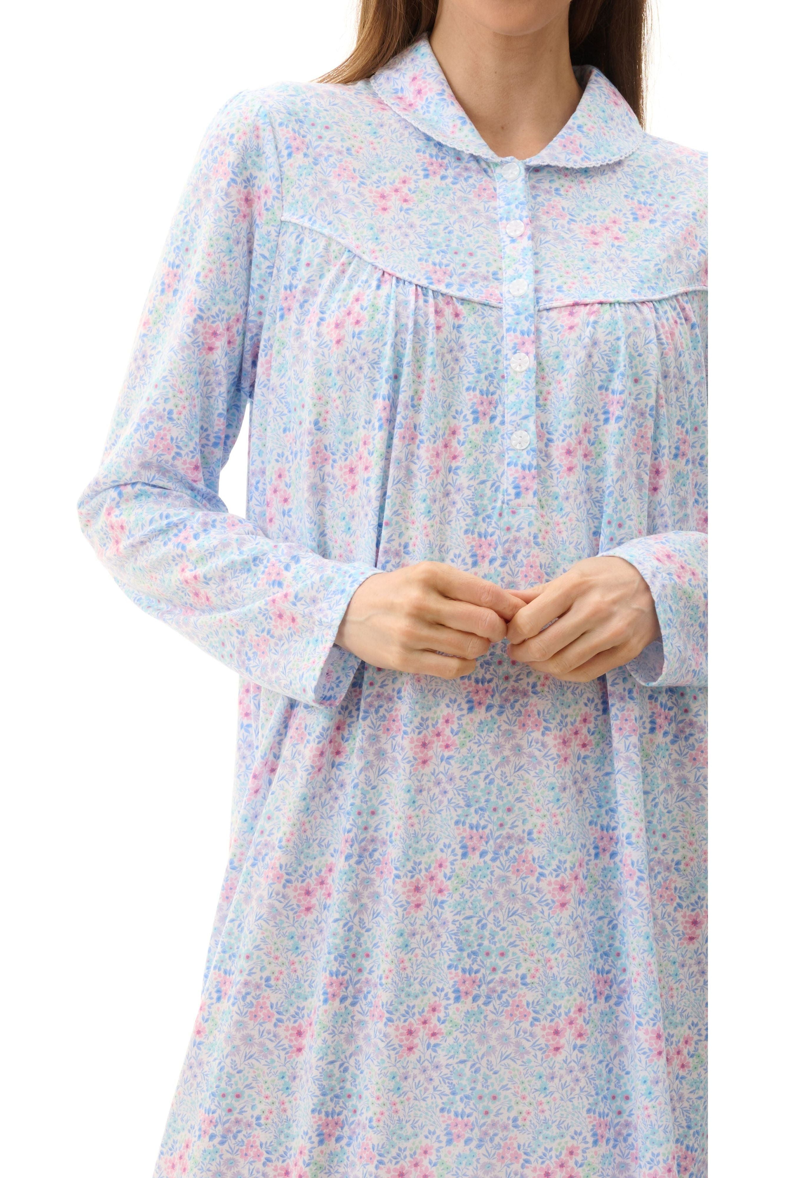 Givoni Queenie Poly/Cotton Mid Nightie -Multi(L Only)