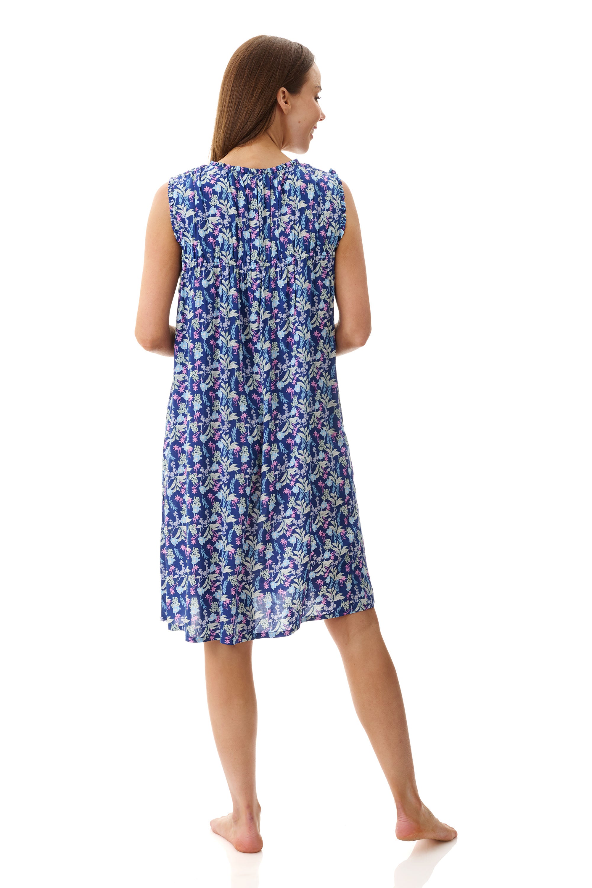 Givoni Maria Sleeveless Viscose Short Nightie -Navy(S Only)