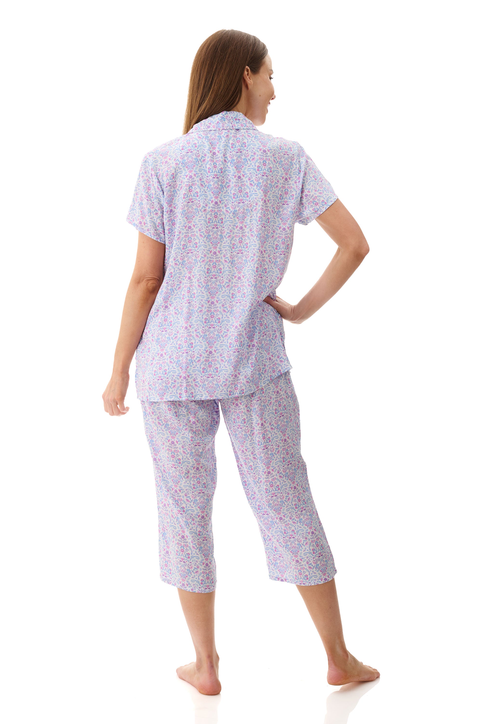Givoni Pearl Viscose Capri Leg Pyjama -Multi(M & L)