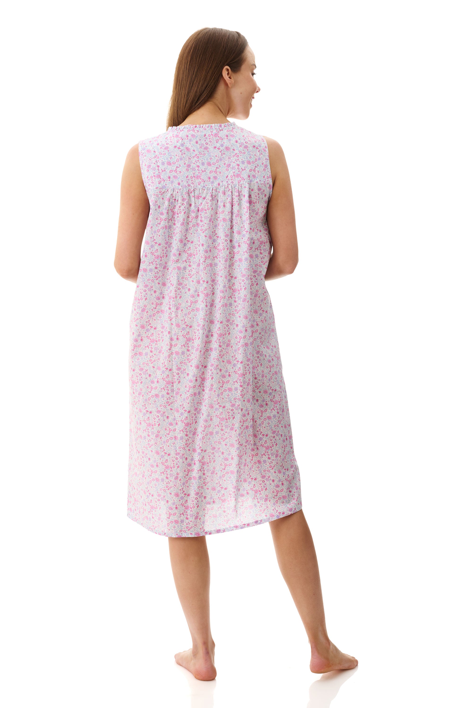 Givoni Brodie Sleeveless Cotton Short Nightie -Multi(L Only)