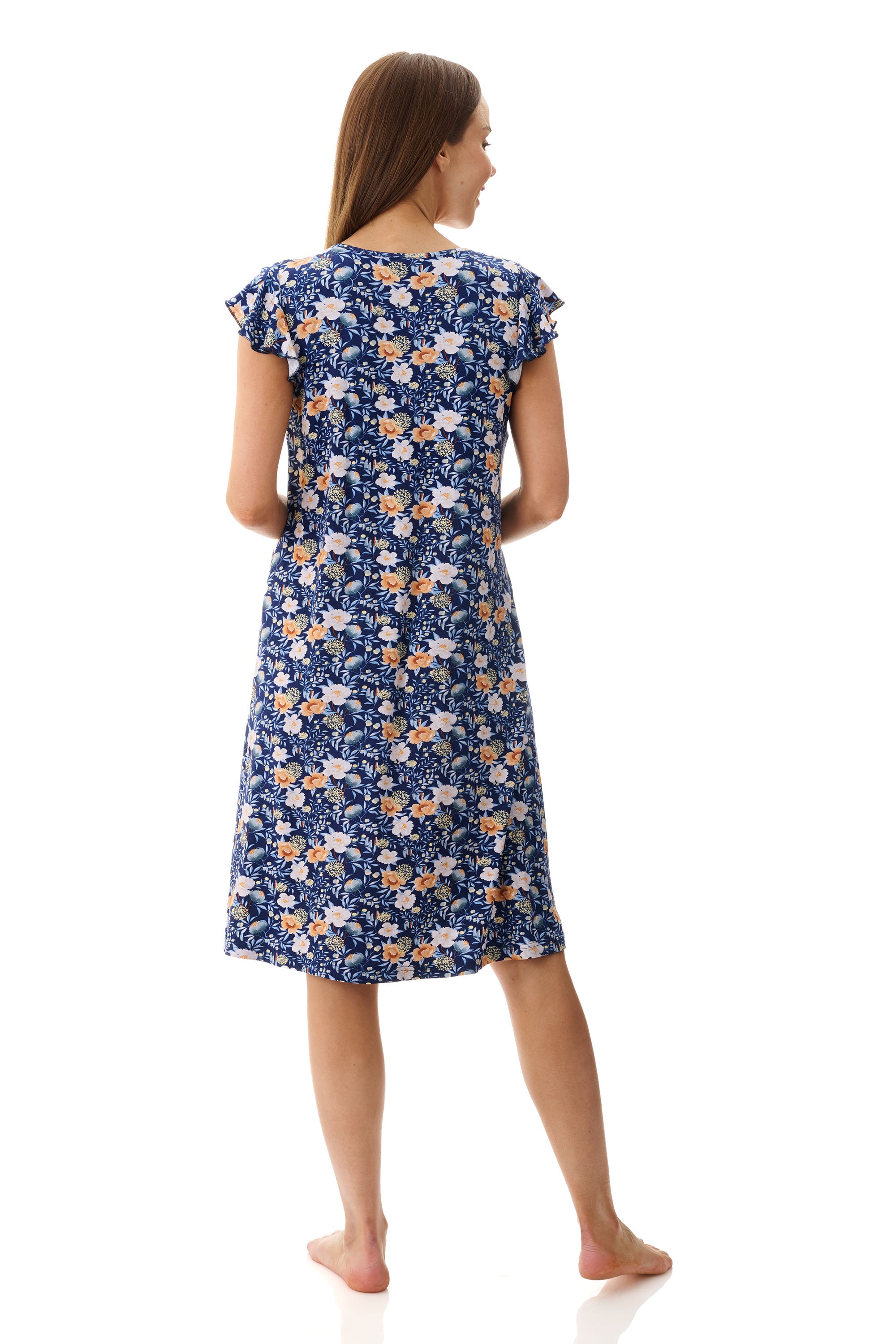 Givoni Sandra Viscose Knit Short Nightie -Navy(XS/S/M)