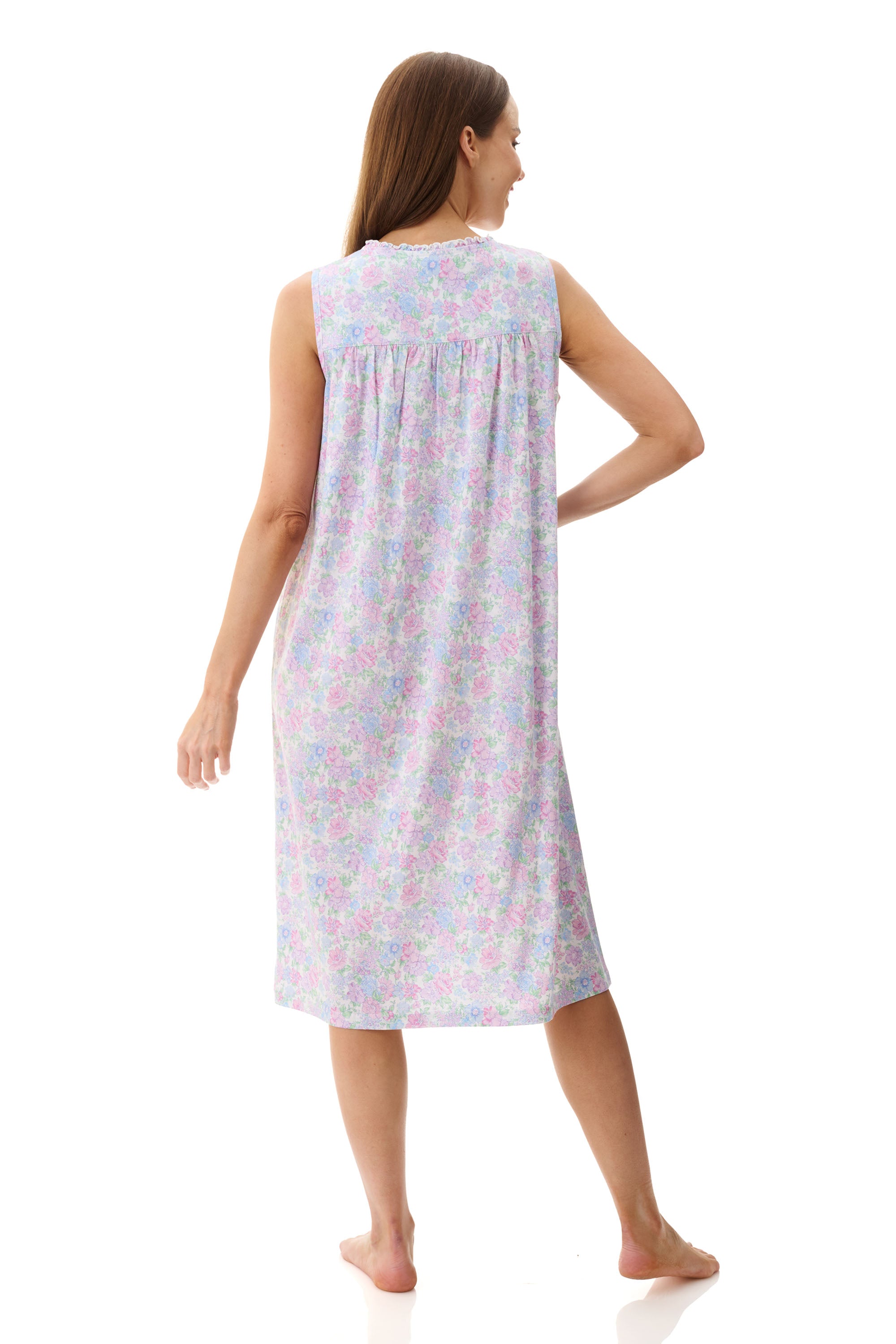 Givoni Molly Cotton Knit Sleeveless Short Nightie -Multi(M/L/XL)