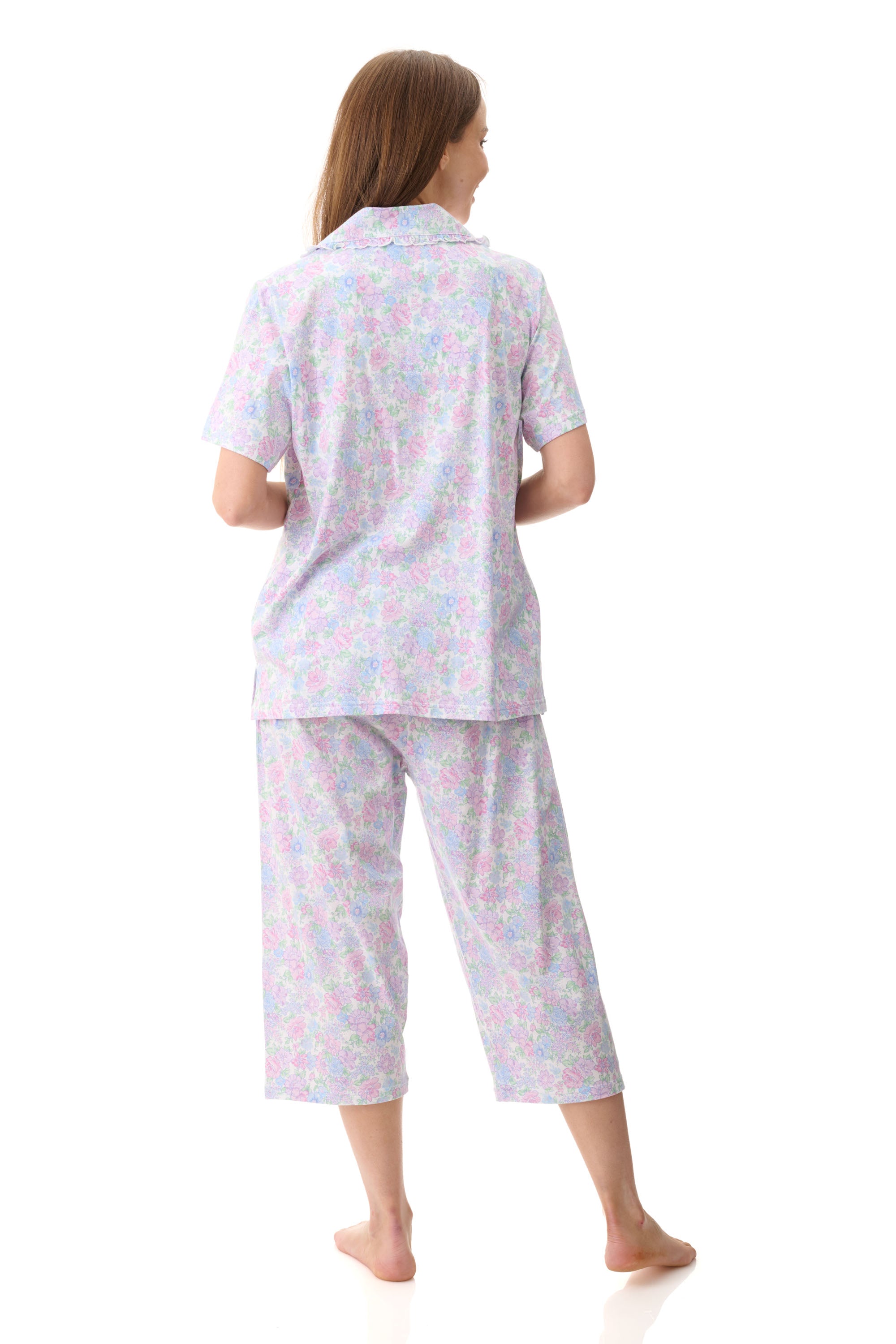 Givoni Molly Cotton Knit Capri Leg Pyjama -Multi(S/M/L)