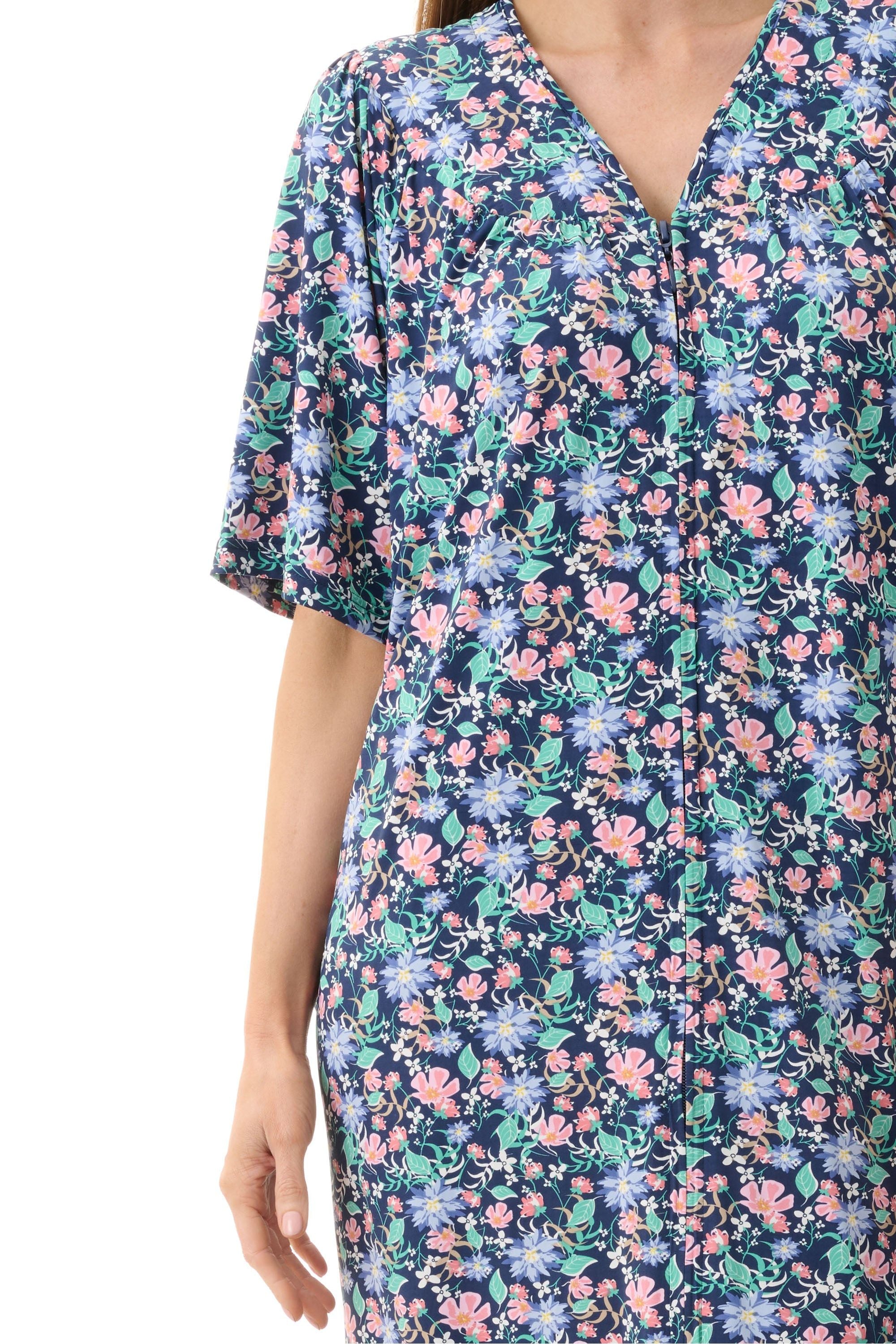 Givoni Tammy Stretch Nylon Zip Brunchcoat -Navy(M/L/2X)