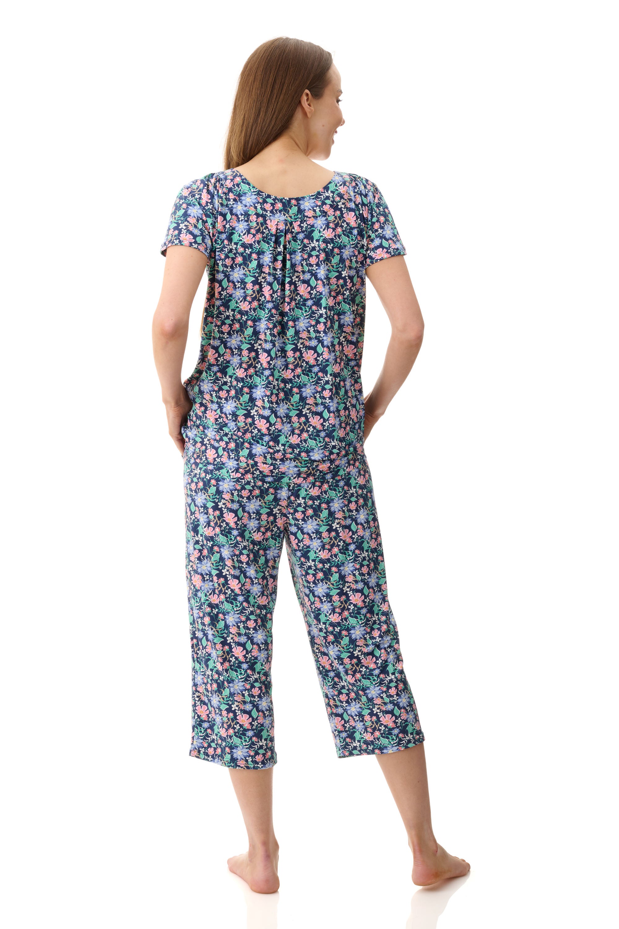 Givoni Tammy Stretch Nylon Capri PJ -Navy(M & L)