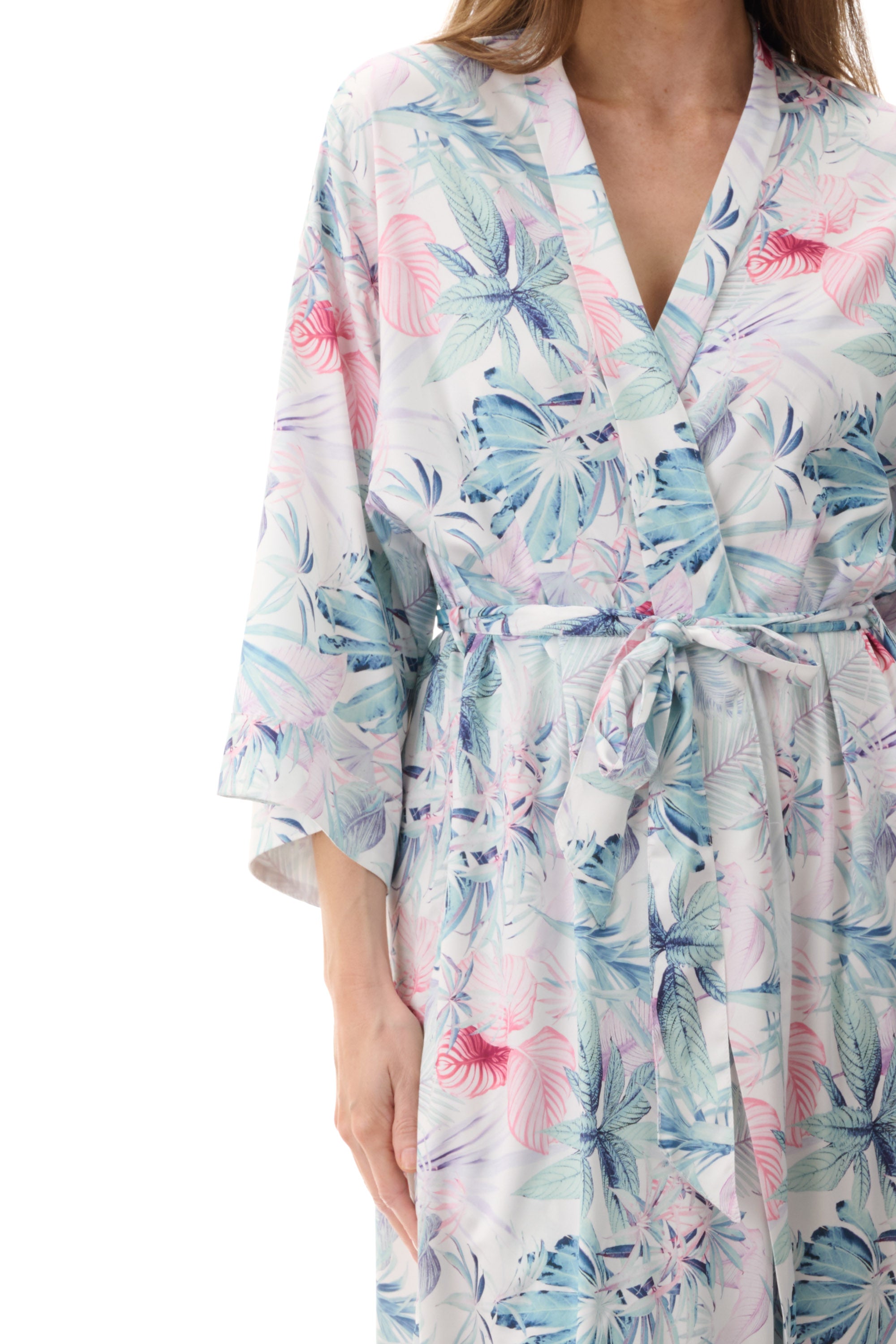 Givoni Tanya Polyester Satin Mid Gown -Multi(L & XL)