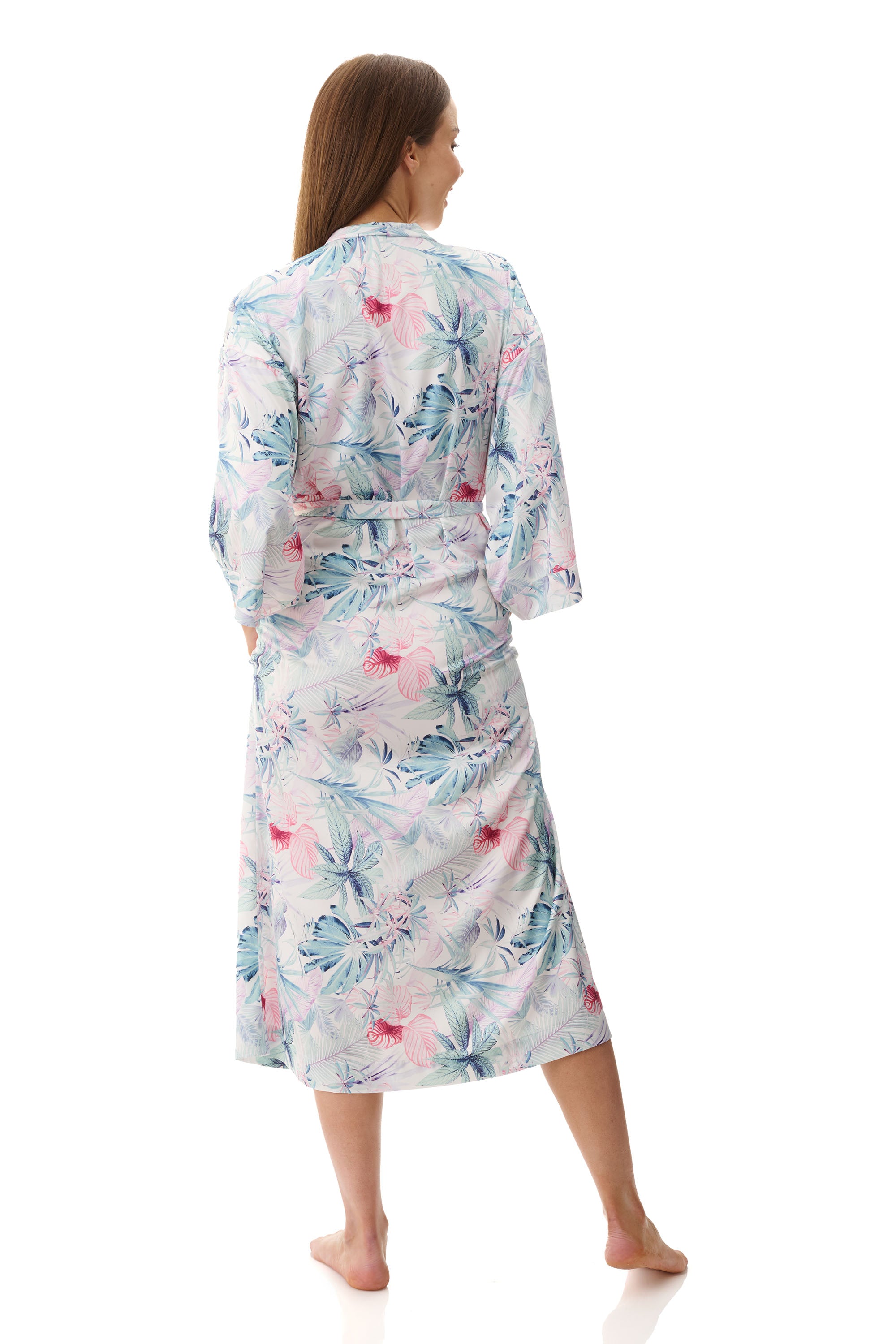 Givoni Tanya Polyester Satin Mid Gown -Multi(L & XL)