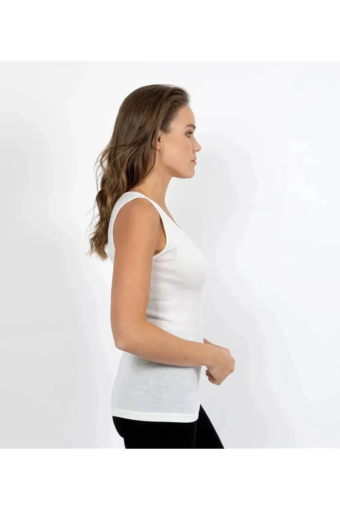 Baselayers Pure Merino Wool 200gsm Sleeveless Vest -Ivory