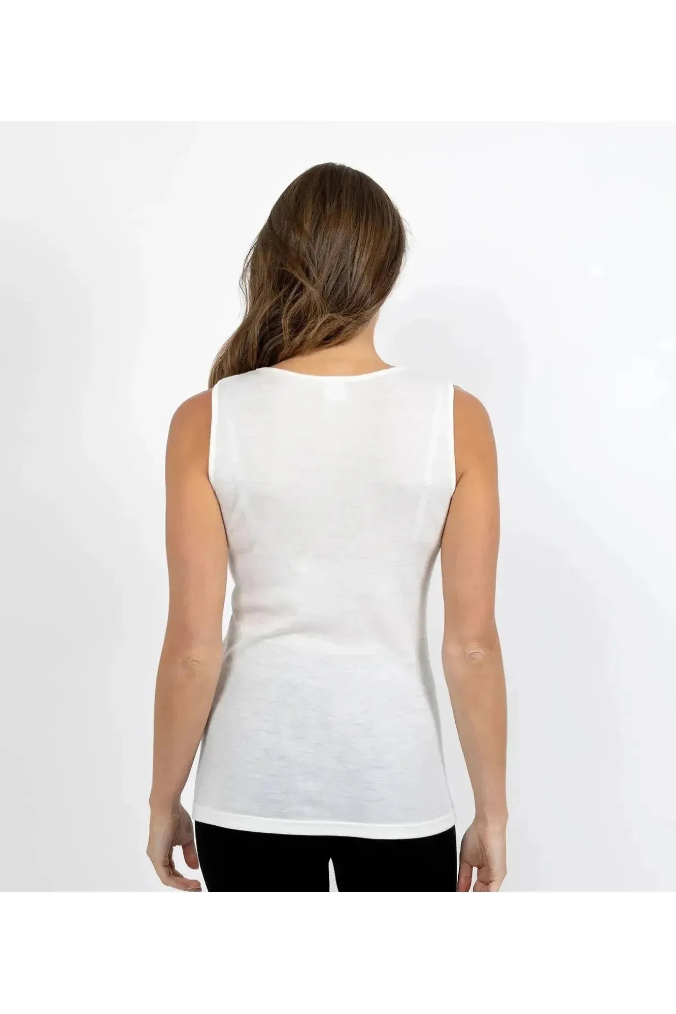 Baselayers Pure Merino Wool 200gsm Sleeveless Vest -Ivory