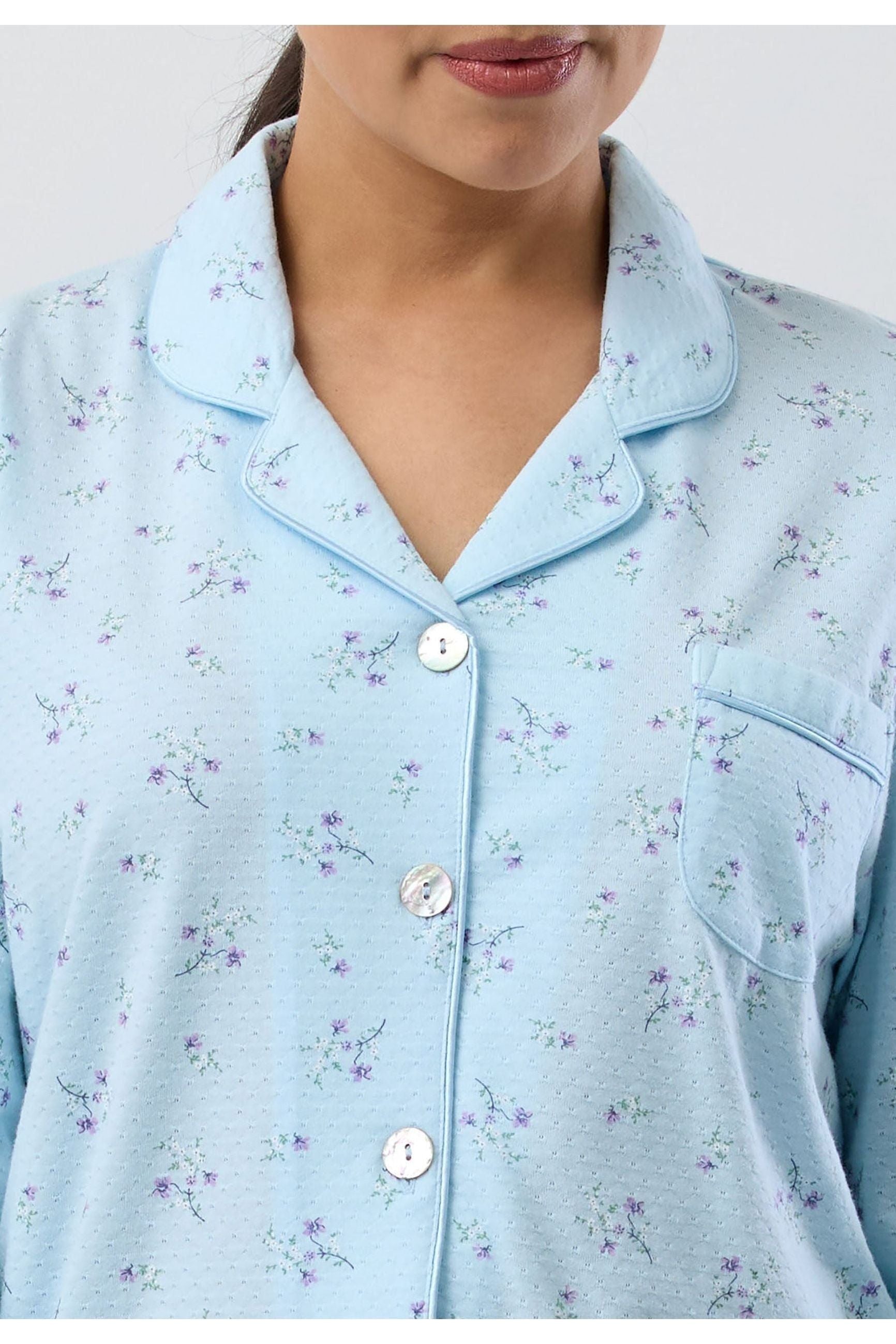 Schrank Sweet Pea Poly/Cotton Knit PJ -Aqua(10/14/16)