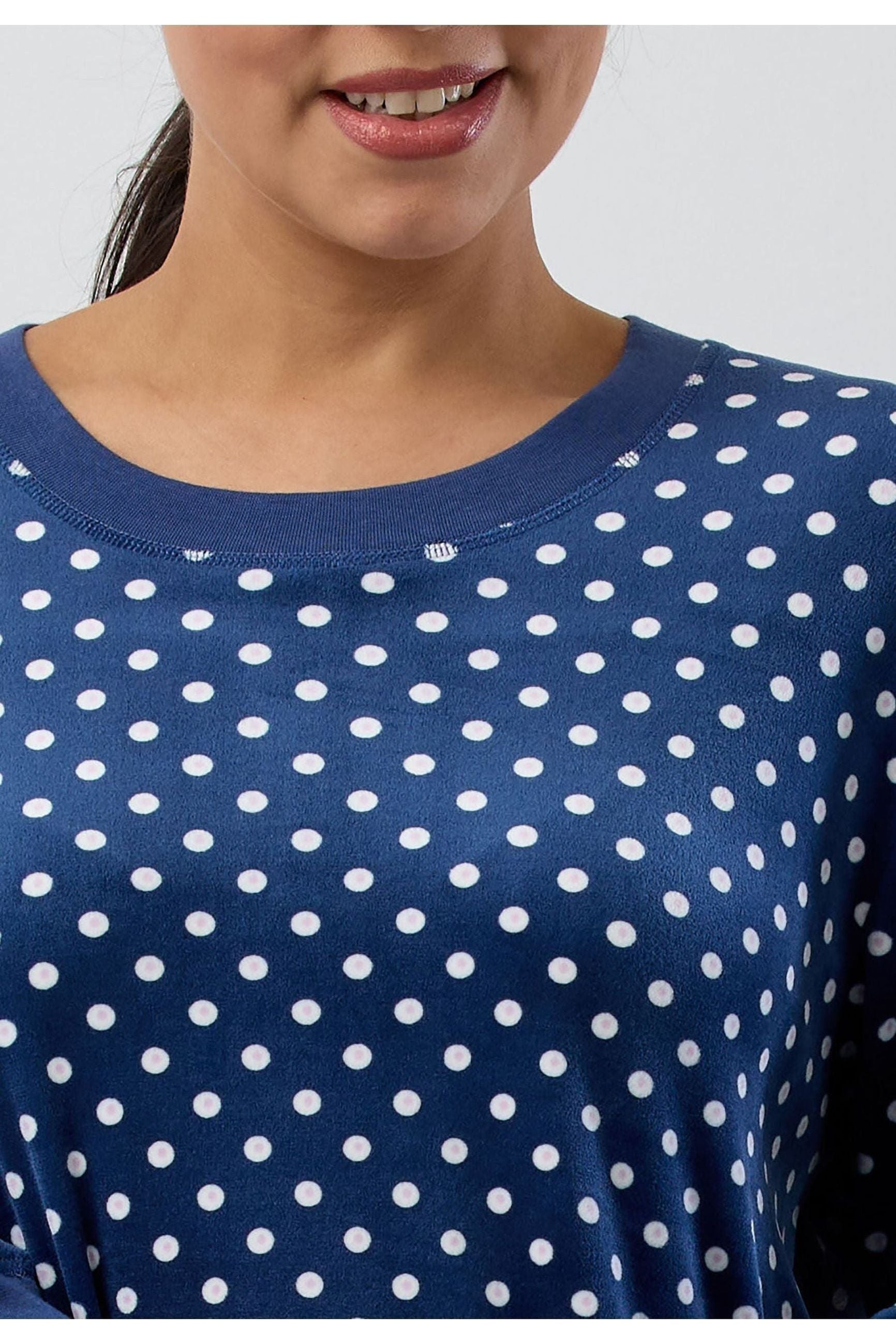 Schrank Spot Velour Polyester Ski PJ -Navy(10 Only)