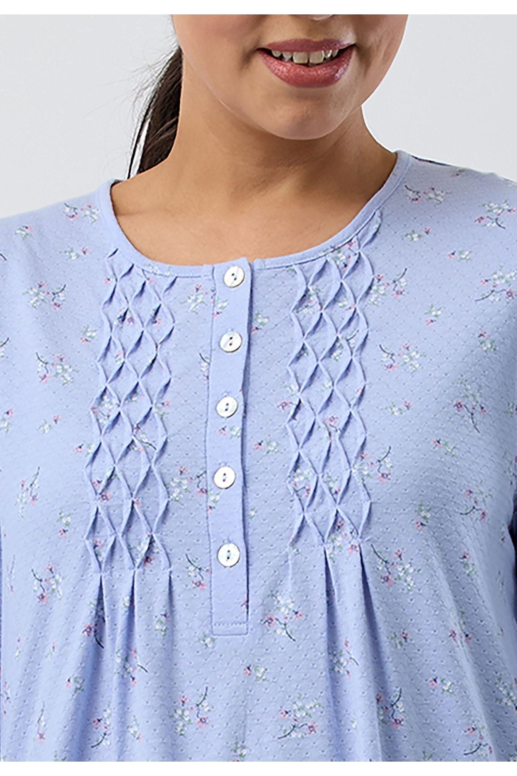 Schrank Sweet Pea Poly/Cotton Knit Mid Nightie -Lav(26 Only)