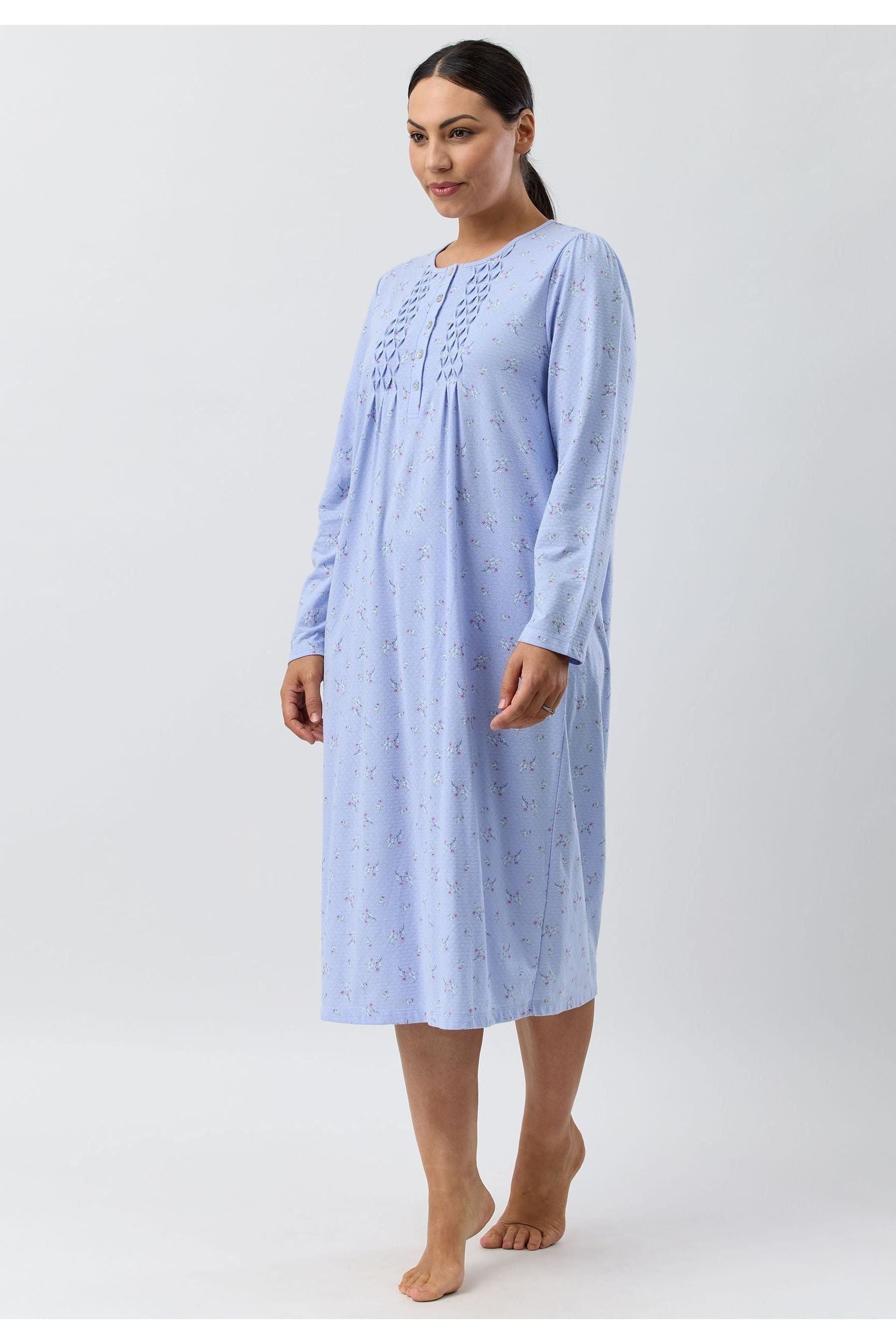 Schrank Sweet Pea Poly/Cotton Knit Mid Nightie -Lav(26 Only)