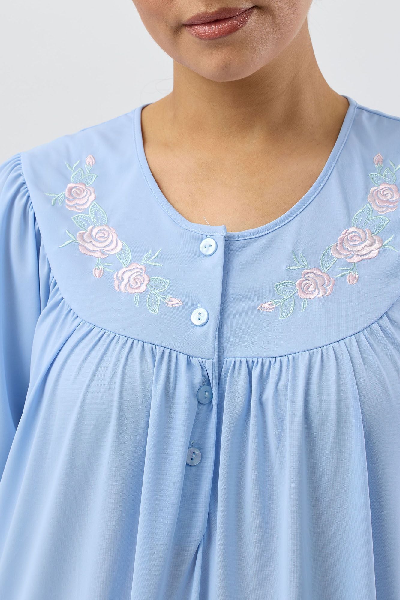 Schrank Trilobal Stretch Short Sleeve Nightie -Cornflower