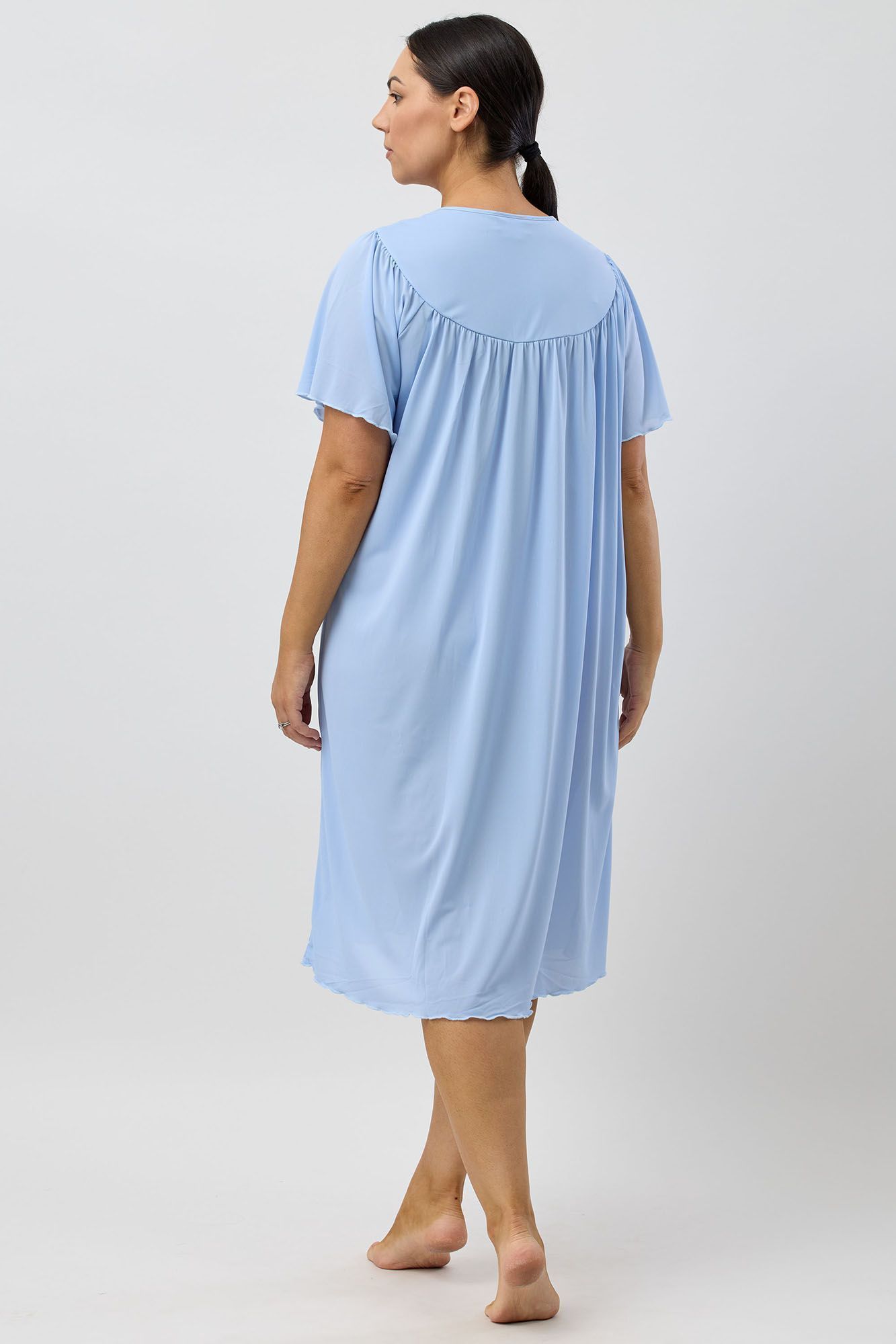 Schrank Trilobal Stretch Short Sleeve Nightie -Cornflower