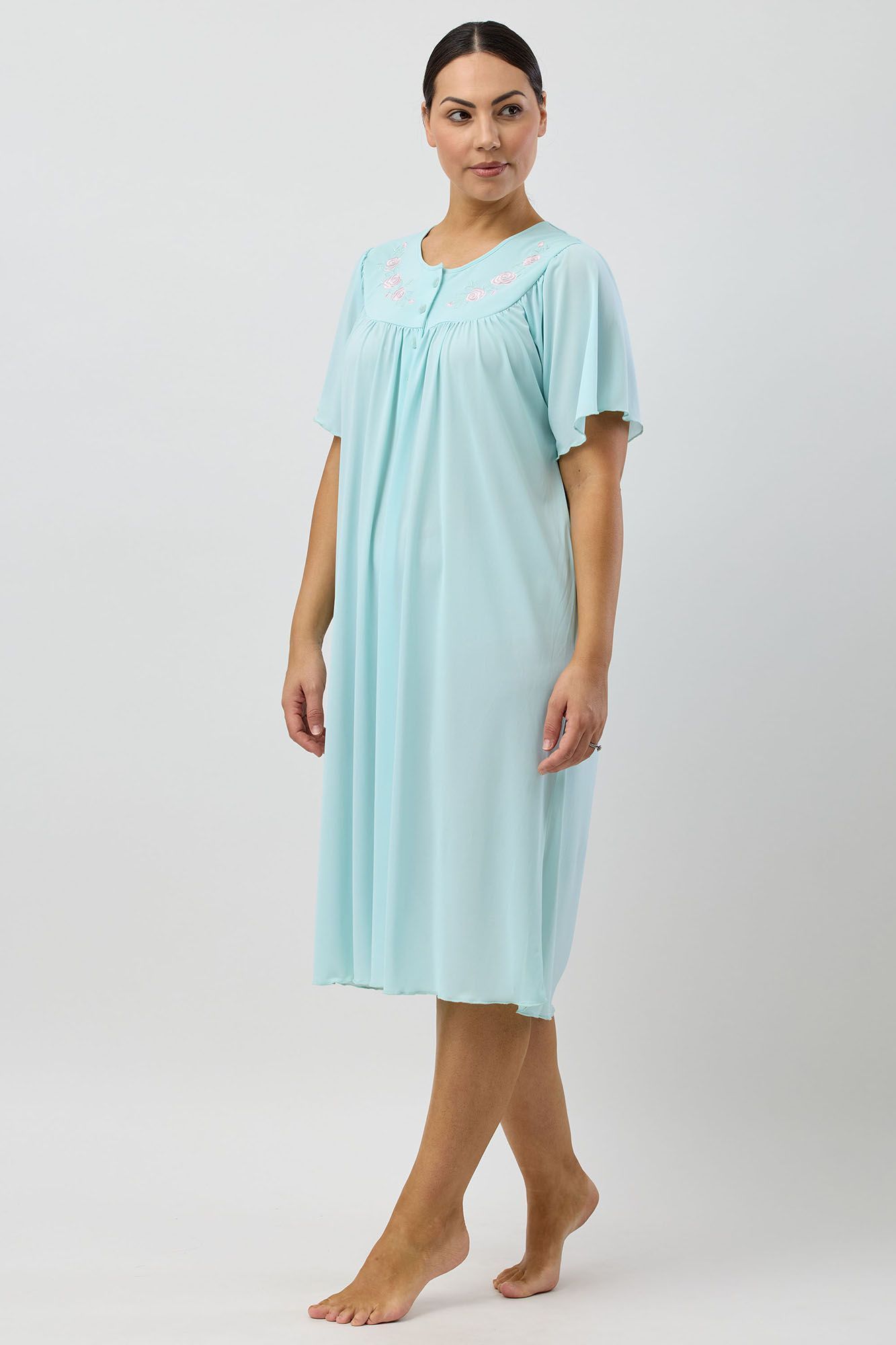 Schrank Trilobal Stretch Short Sleeve Nightie -Mint