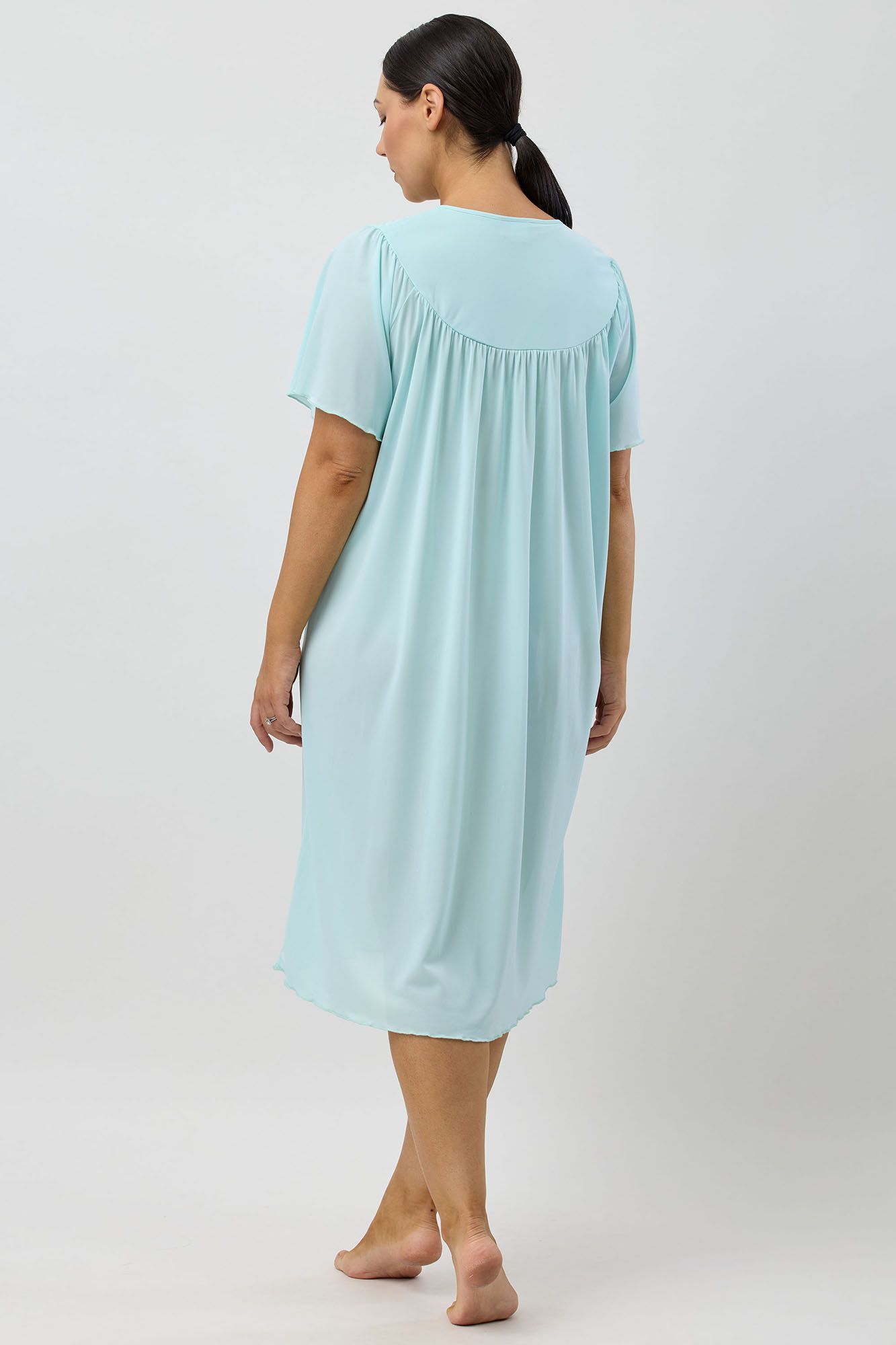 Schrank Trilobal Stretch Short Sleeve Nightie -Mint