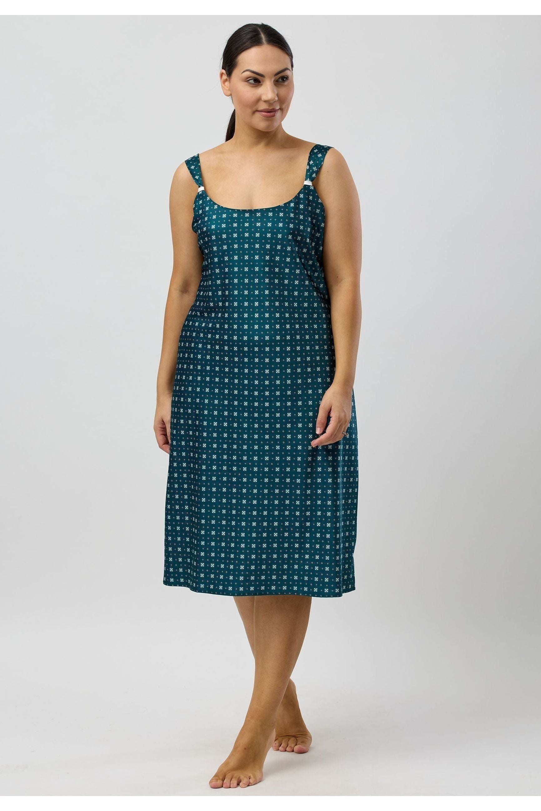 Schrank Art Deco Polyester Satin Chemise -Forest(16 Only)