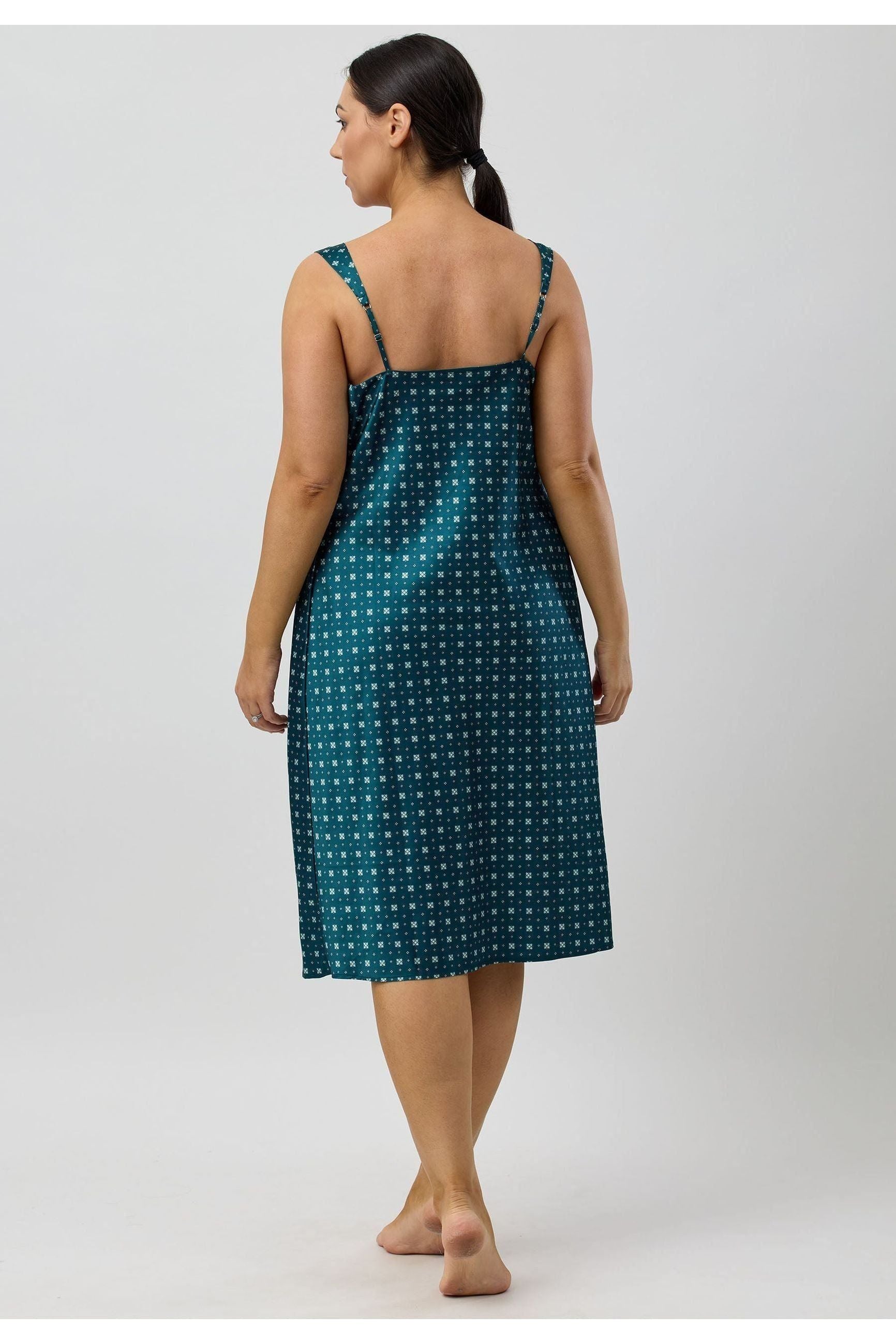 Schrank Art Deco Polyester Satin Chemise -Forest(16 Only)