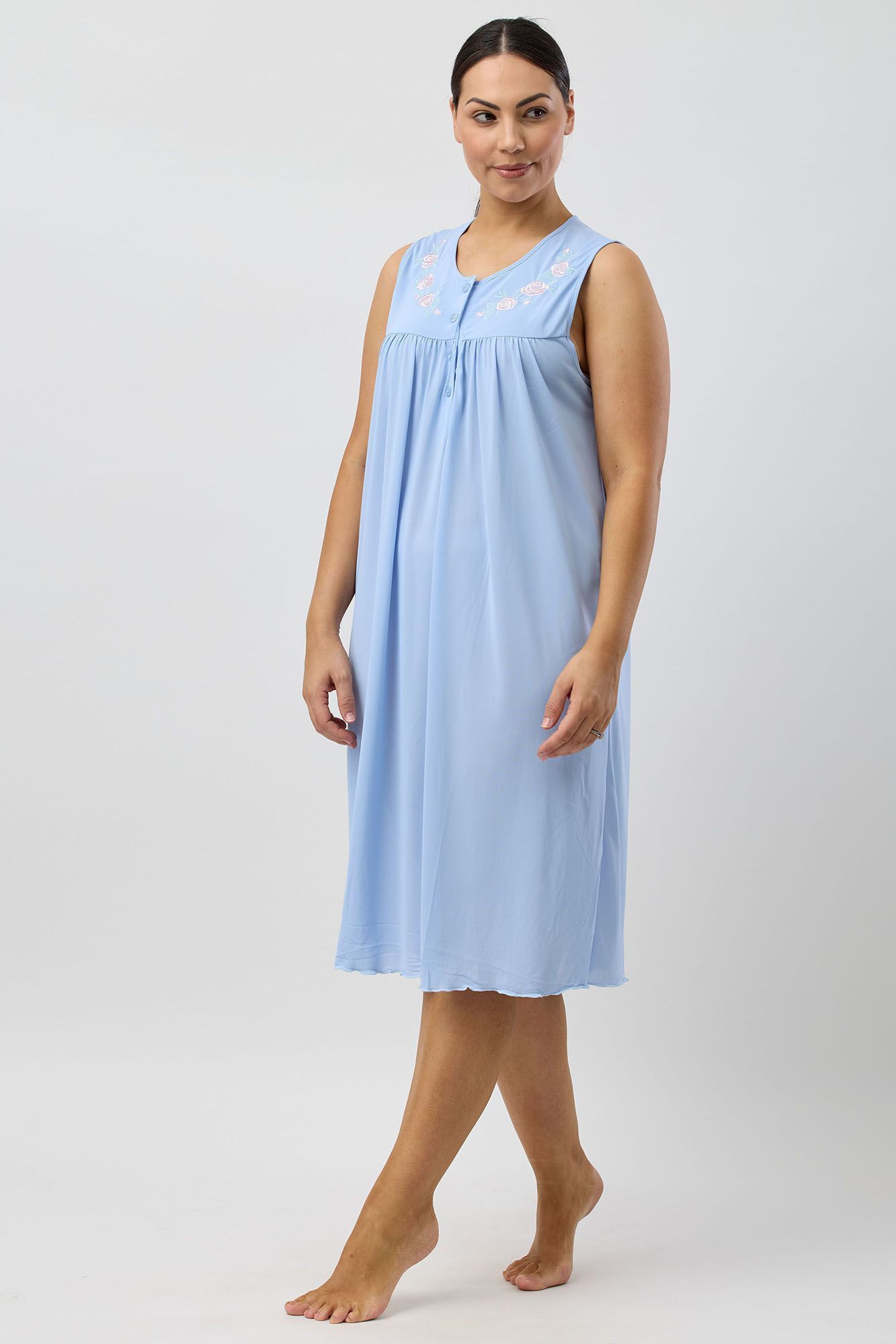 Schrank Trilobal Stretch Sleeveless Nightie -Cornflower