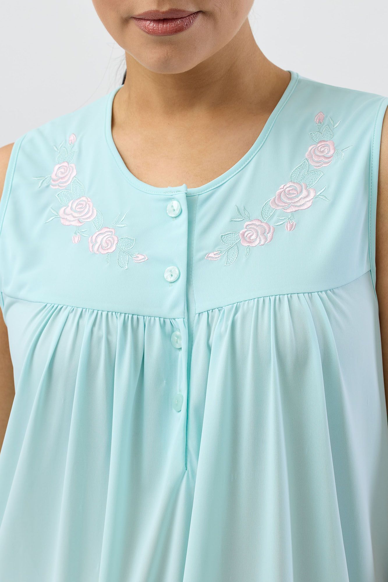 Schrank Trilobal Stretch Sleeveless Nightie -Mint