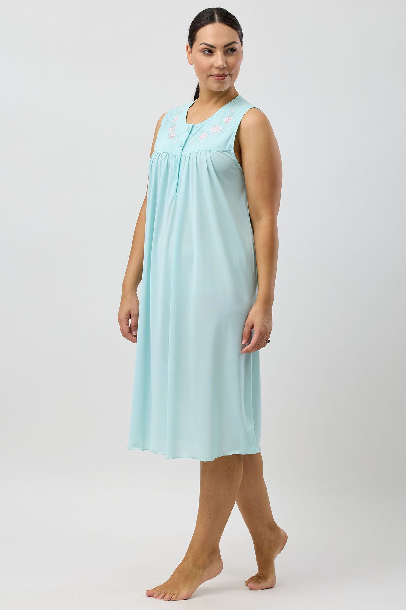 Schrank Trilobal Stretch Sleeveless Nightie -Mint