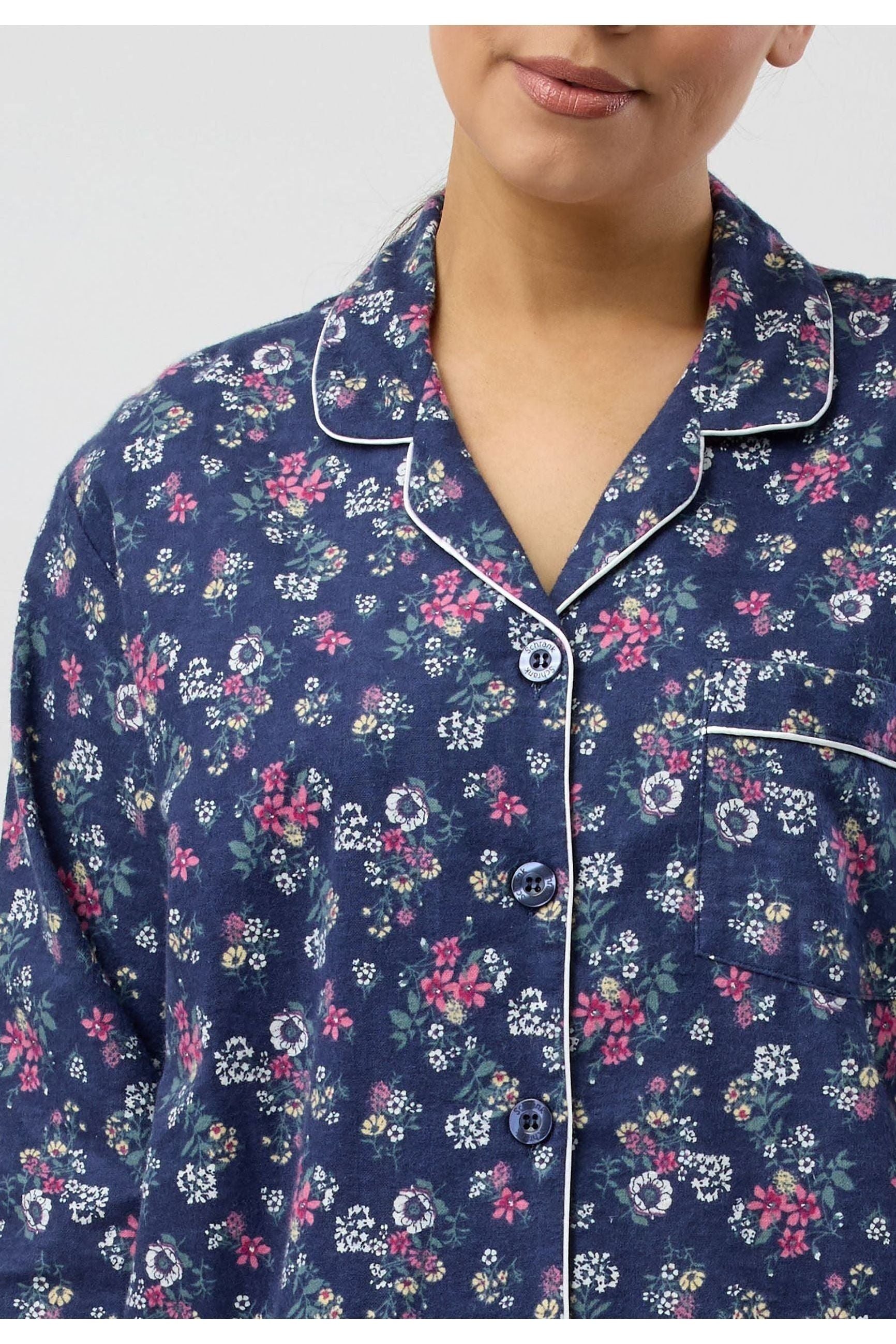 Schrank Crab Apple Flannelette PJ -Navy(14 Only)