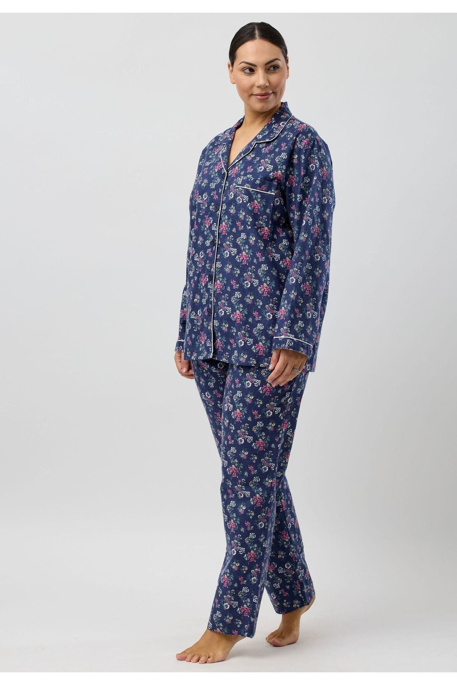 Schrank Crab Apple Flannelette PJ -Navy(14 Only)