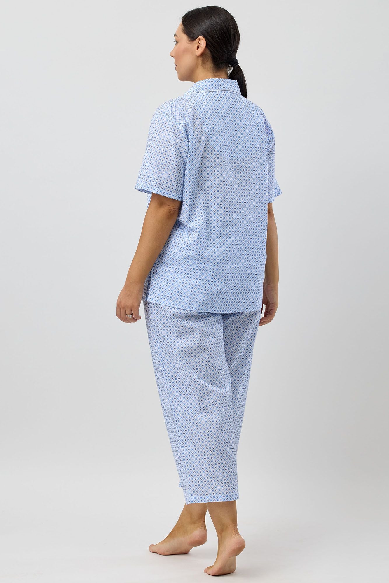 Schrank Geo 7/8th Leg Cotton Pyjama -Blue