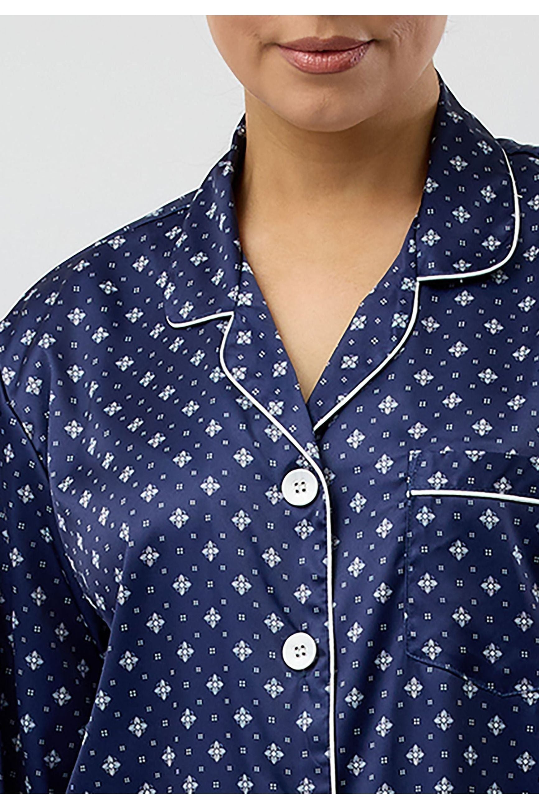 Schrank Art Deco Polyester Satin PJ -Navy(12/16/18)