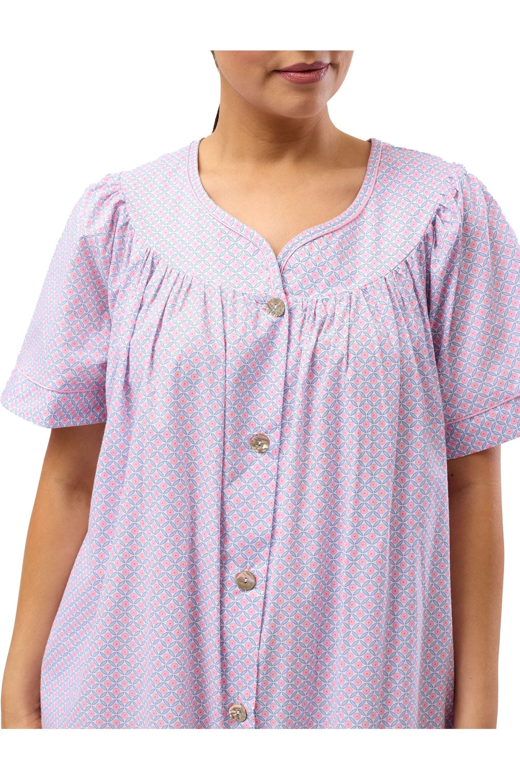 Schrank Geo Woven Cotton Brunchcoat -Blue(10 Only)