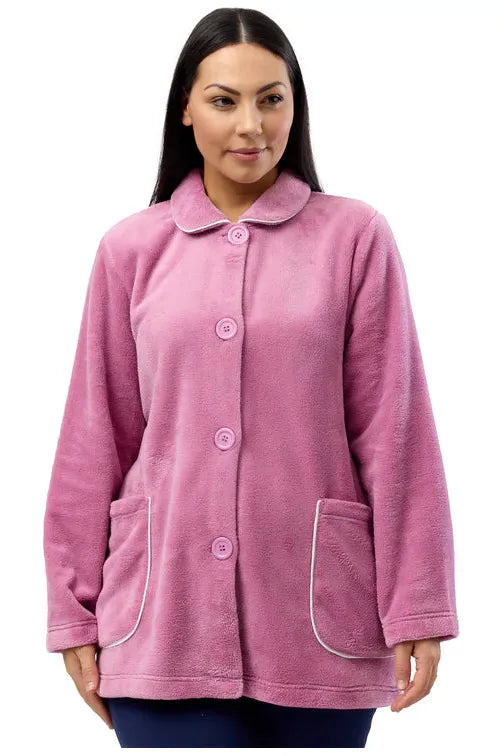 Schrank Polyester Fleece Bed Jacket -Rose(XL Only)