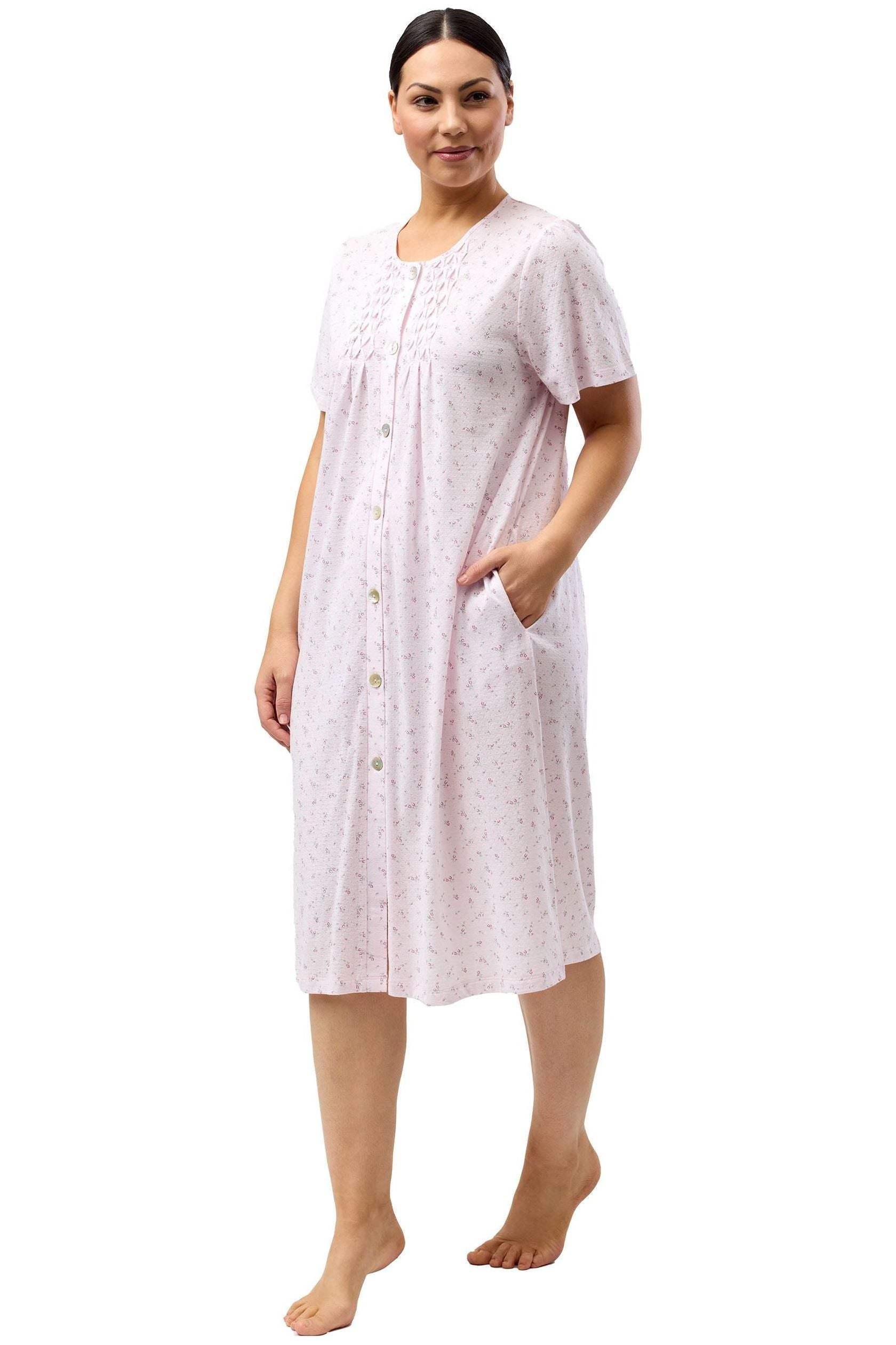 Schrank Tulip Poly/Cotton Knit Brunchcoat -Pink(20 Only)