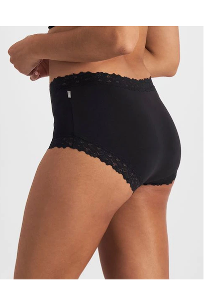 Jockey Parisienne Cotton Full Brief -Black