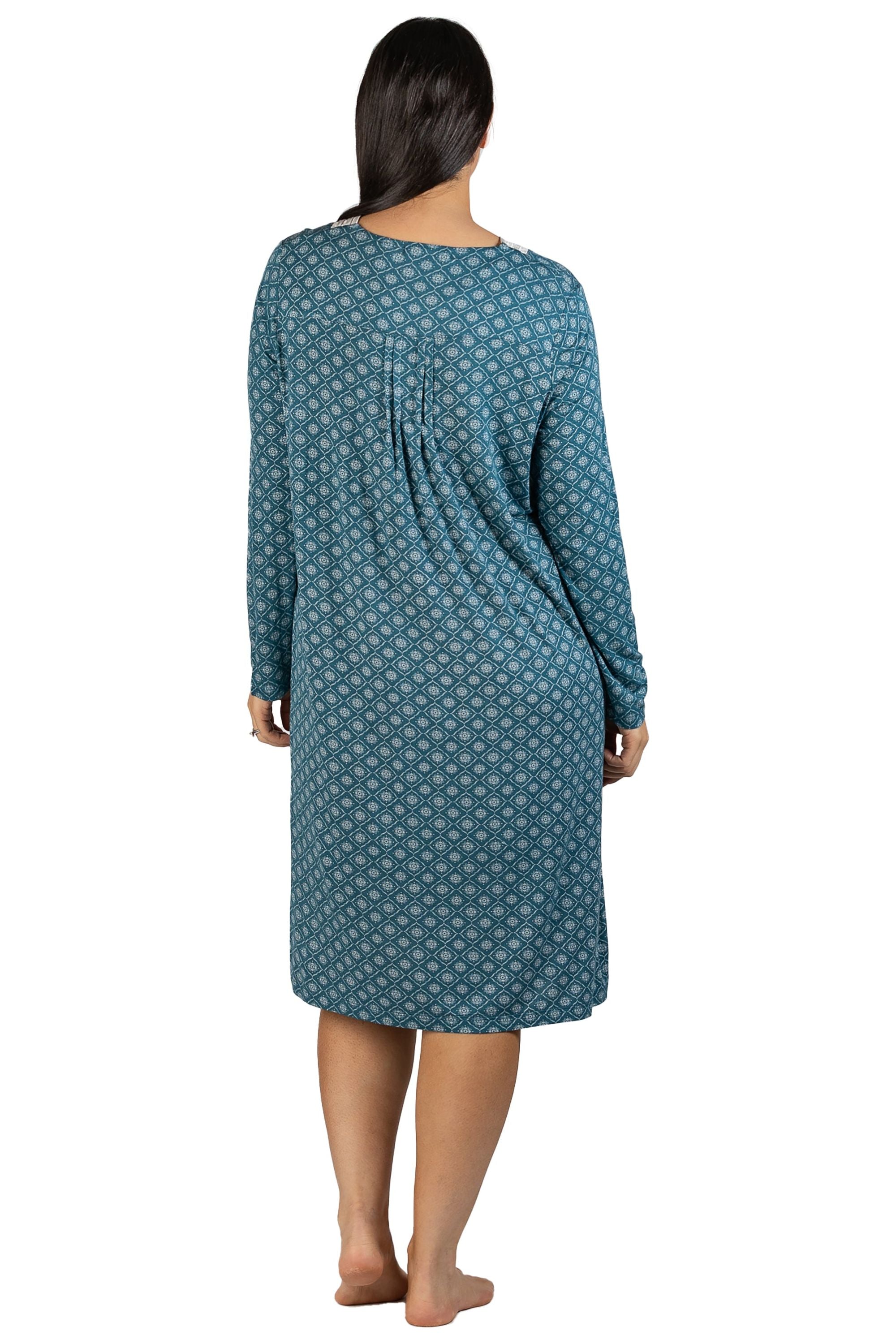 Yuu Morocco Viscose Knit Sleep Dress -Teal(XL Only)