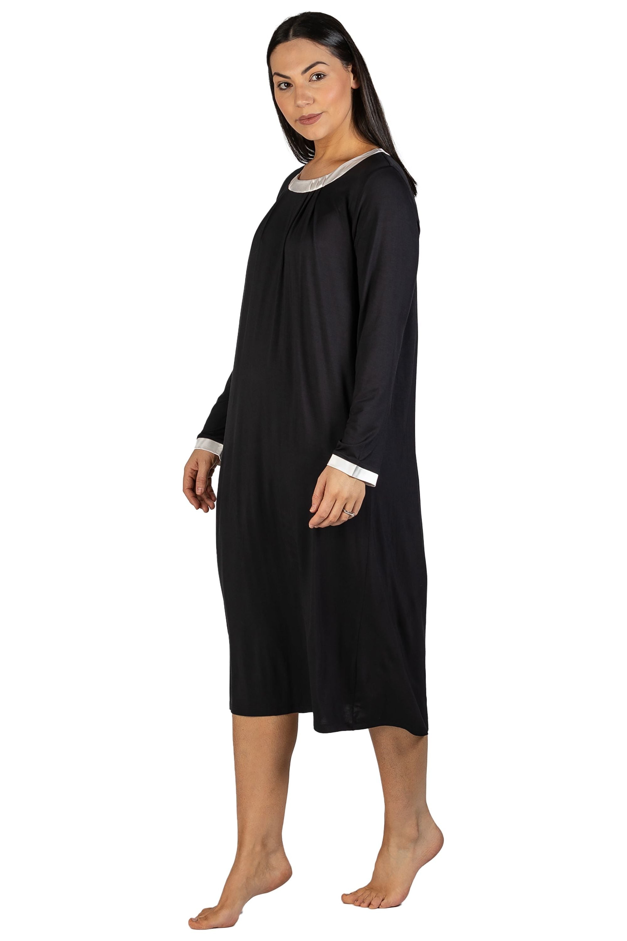 Yuu Marais Viscose Knit Mid Sleep Dress -Black(XL Only)