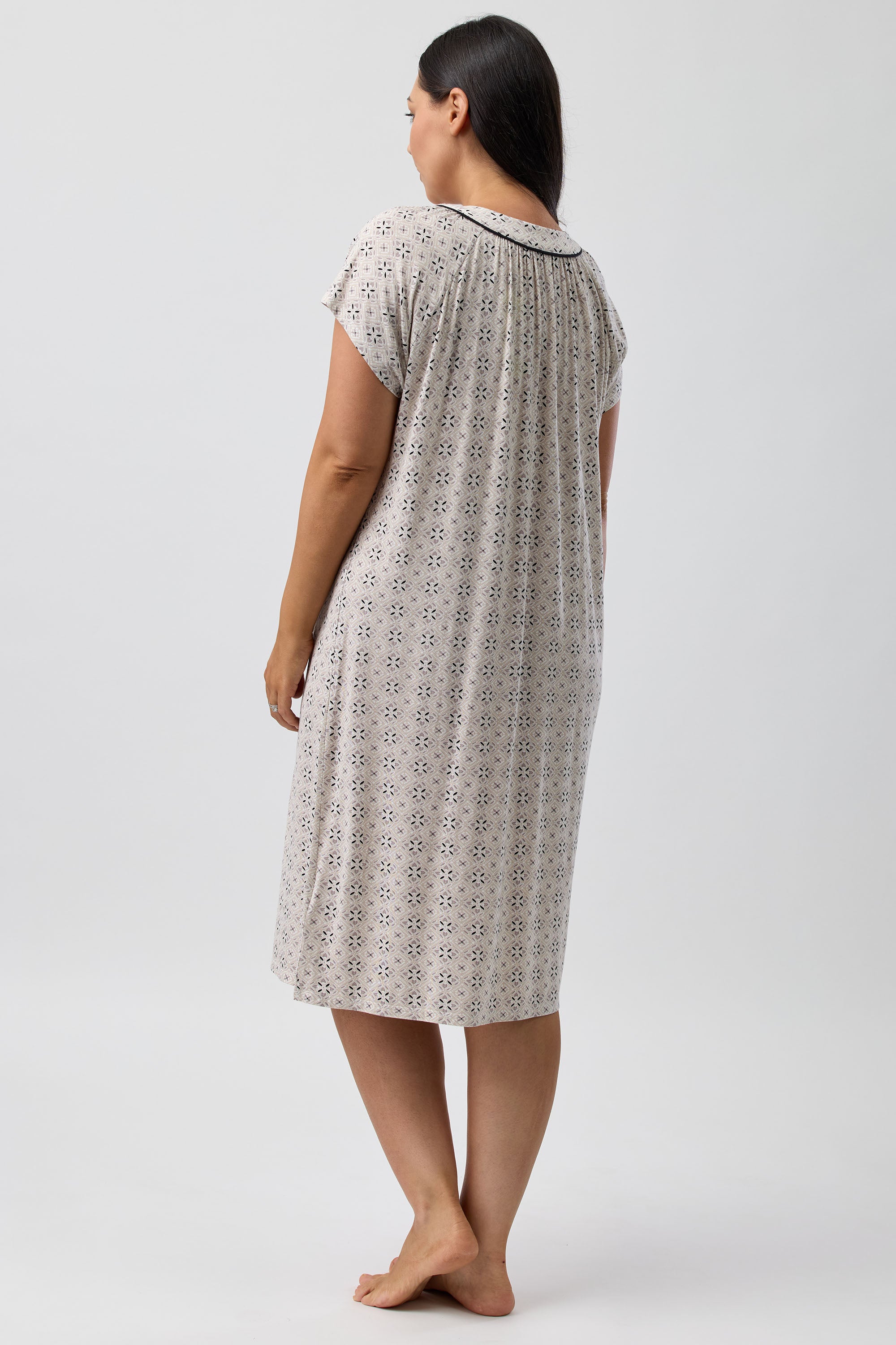 Yuu Kenya Viscose Knit Short Nightie -Sandstone(L & XL)