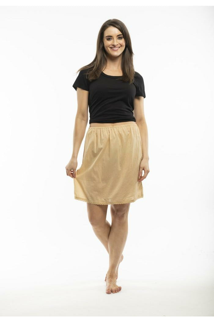 Orientique Cotton Half Slip -Nude