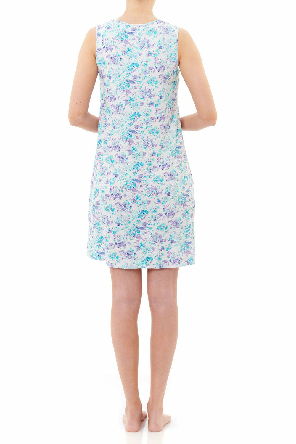 Givoni Brooke Viscose Knit Short Nightie -Aqua/Lilac(XS Only)