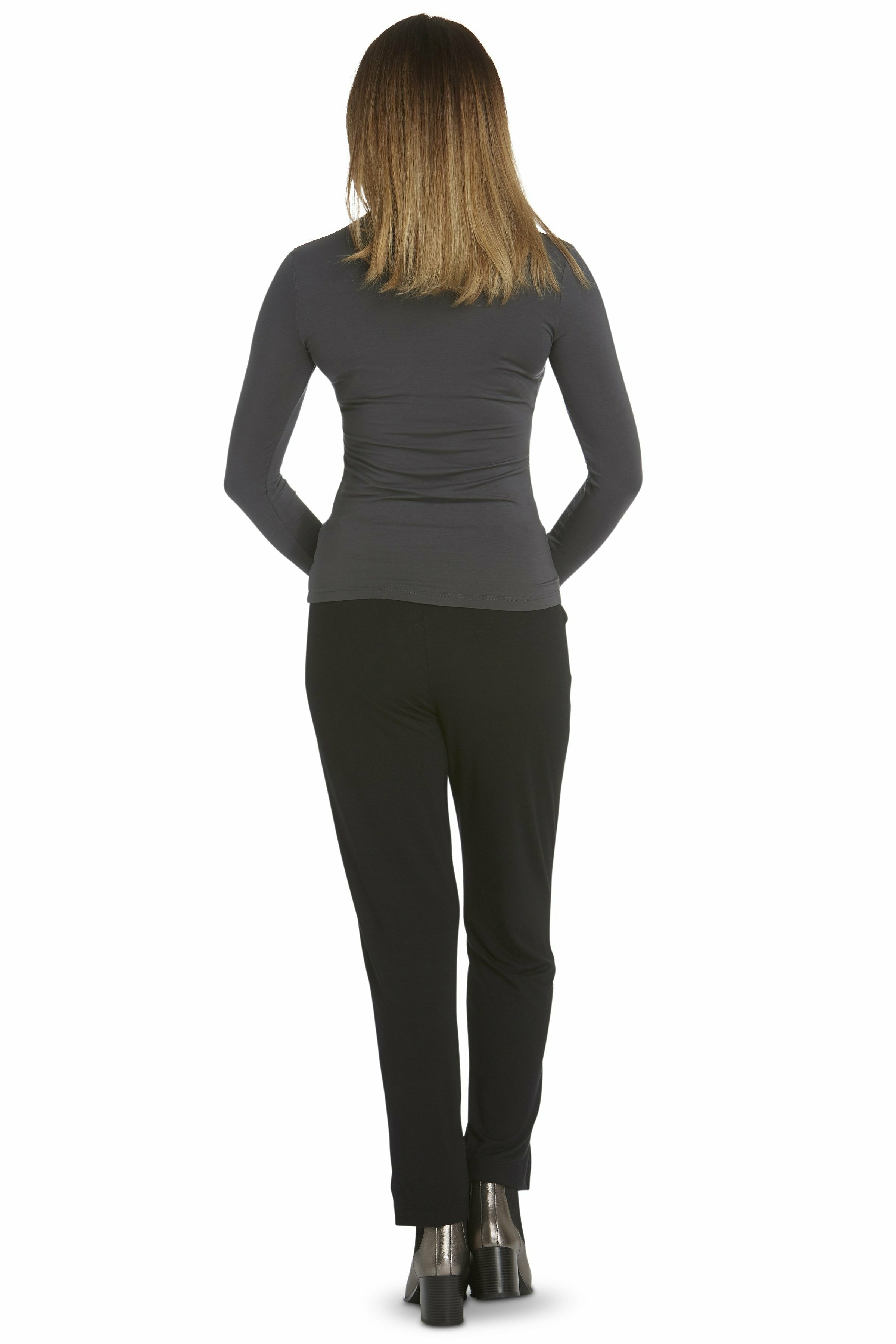 Tani Modal Bodyfit Turtle Neck Top -Storm(18 Only)