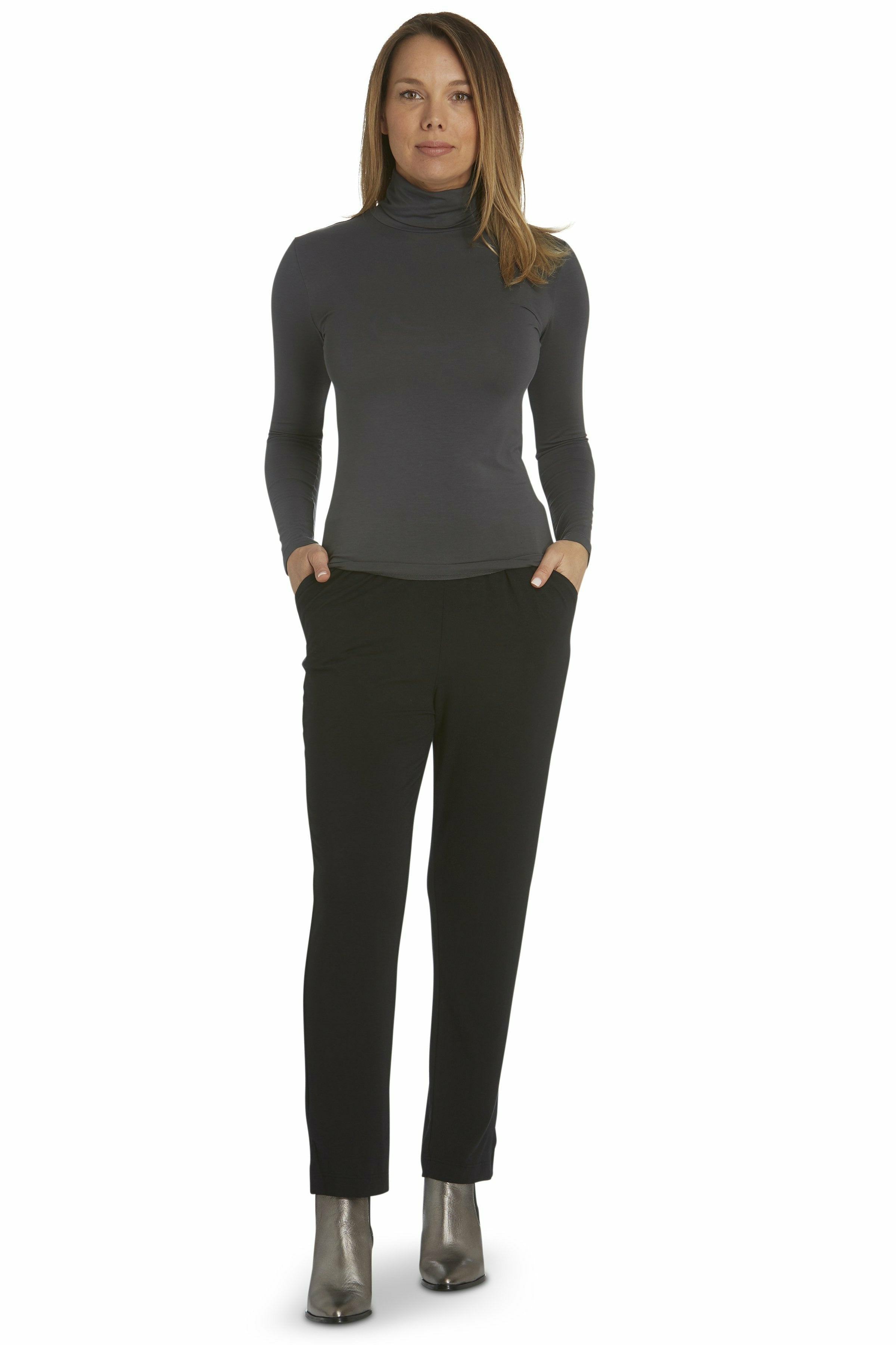 Tani Modal Bodyfit Turtle Neck Top -Storm(18 Only)