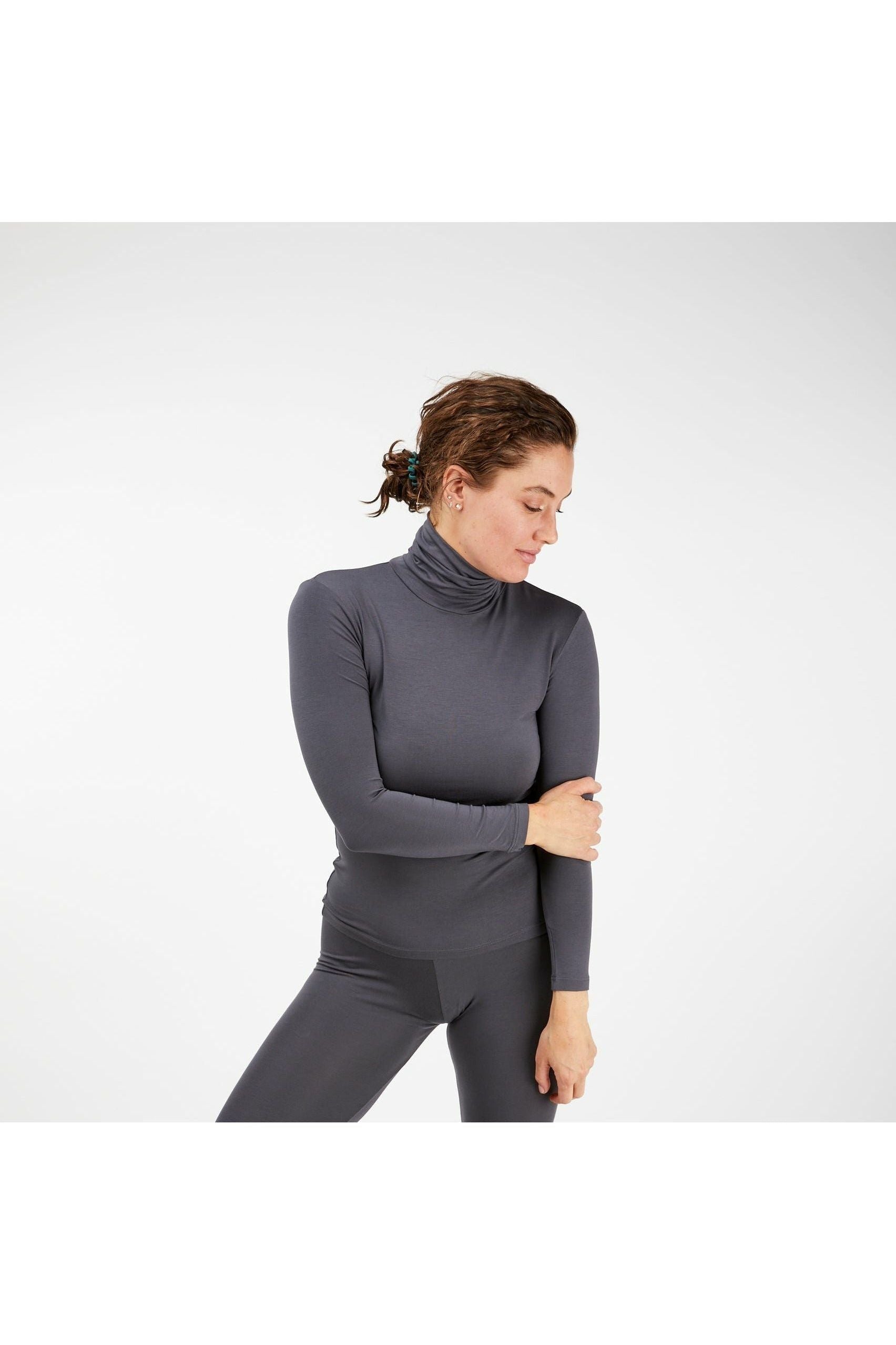 Tani Modal Bodyfit Turtle Neck Top -Storm(18 Only)