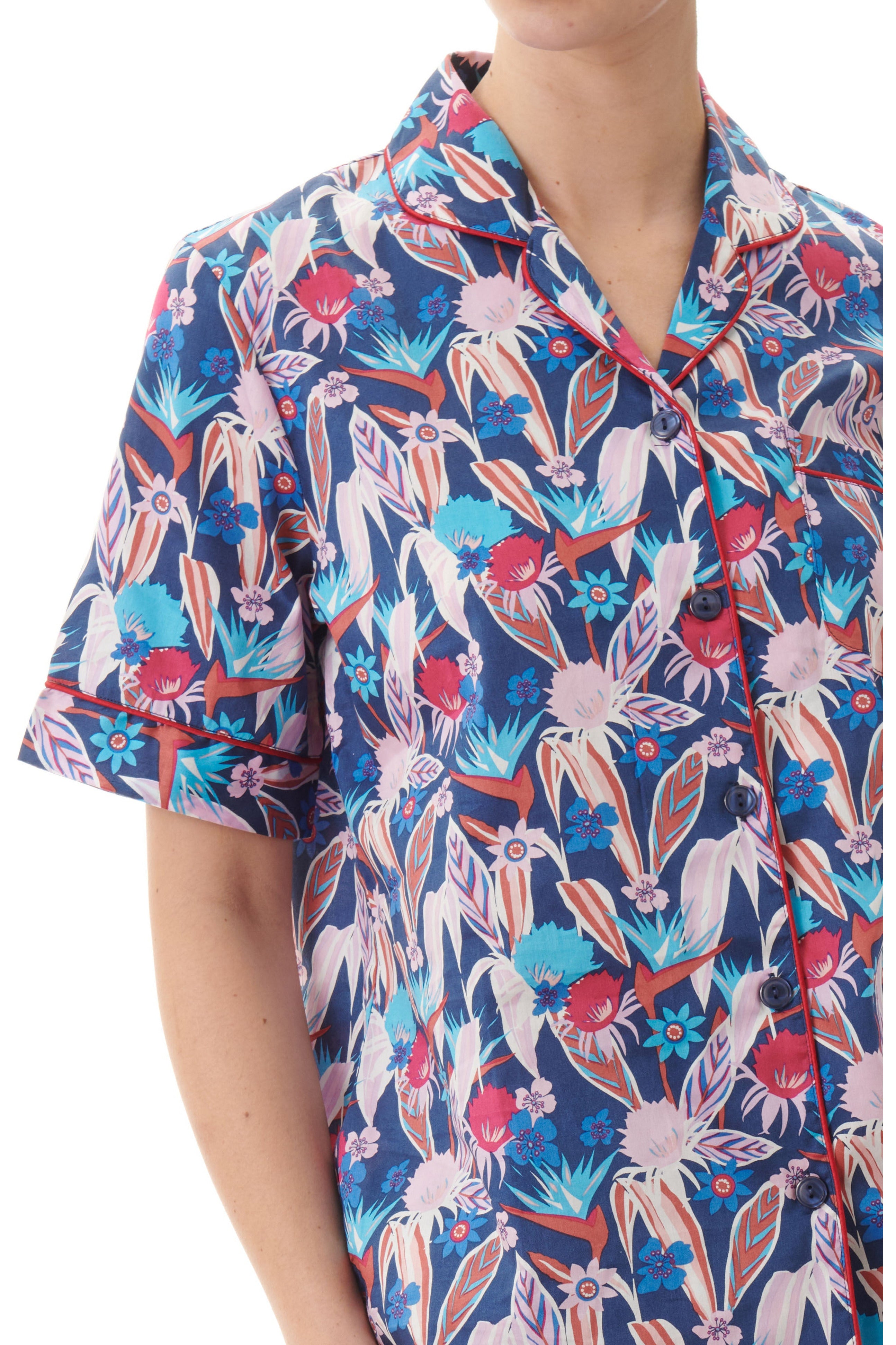 Givoni Lara Cotton Short Leg Pyjama-Navy(2X Only)