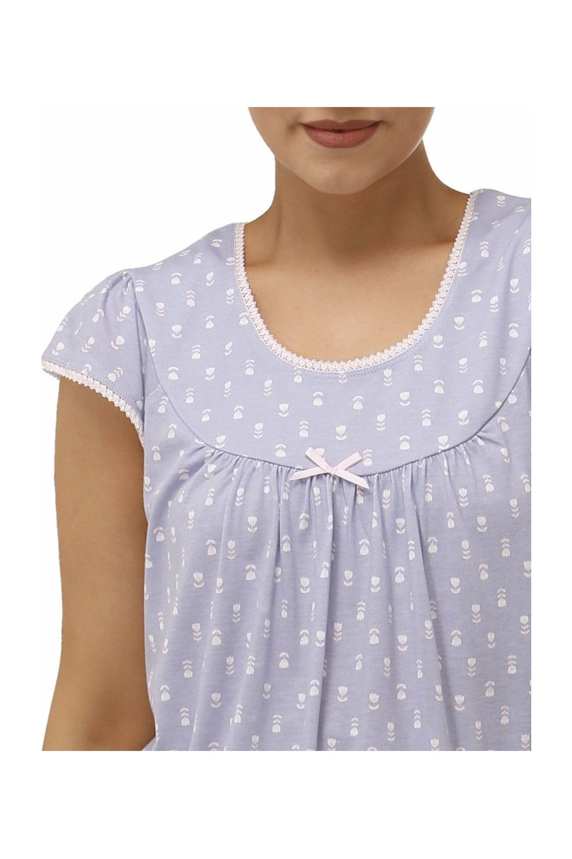 Schrank Tulip Cotton Jersey Capri Pyjama -Lavender(24 Only)