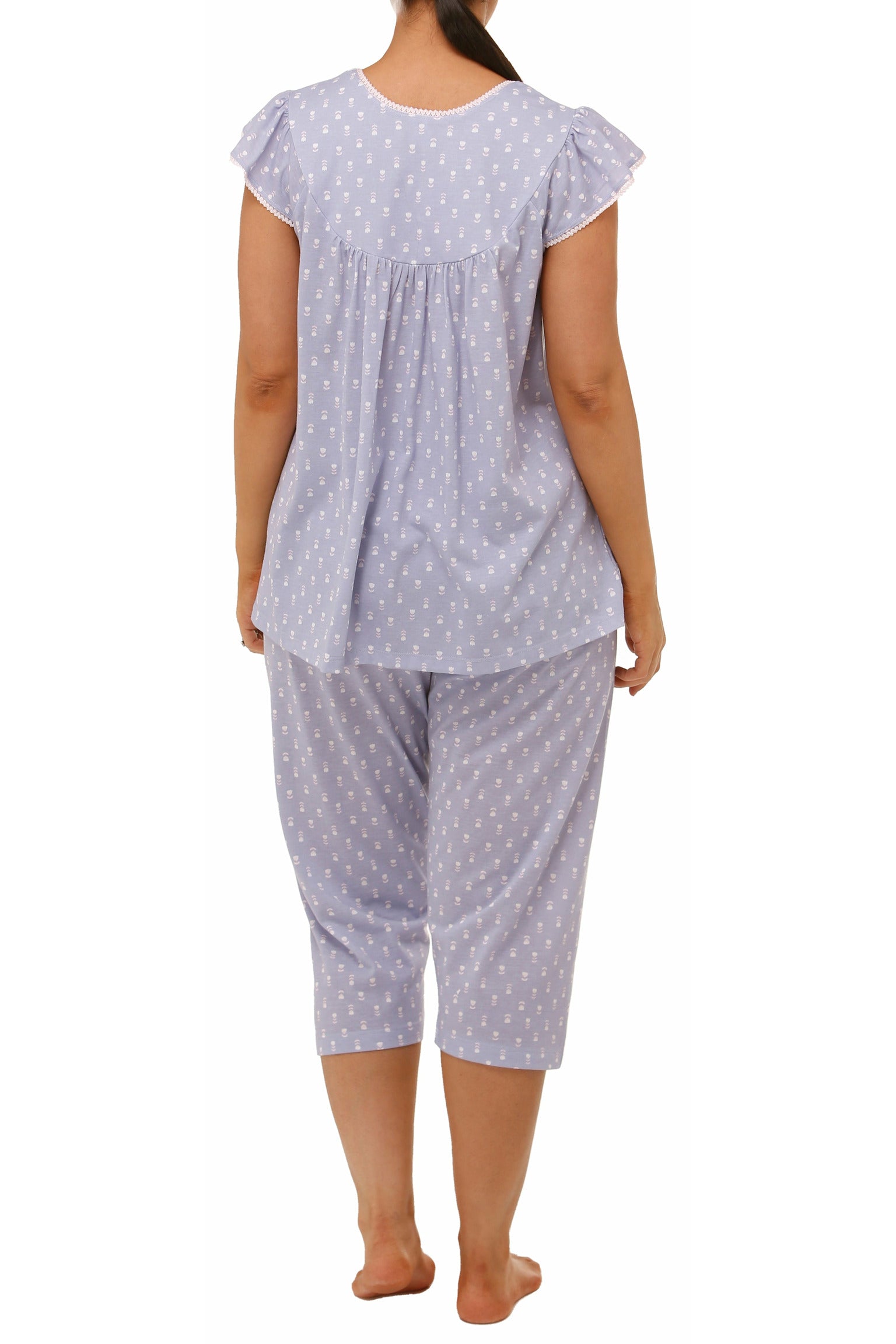Schrank Tulip Cotton Jersey Capri Pyjama -Lavender(24 Only)