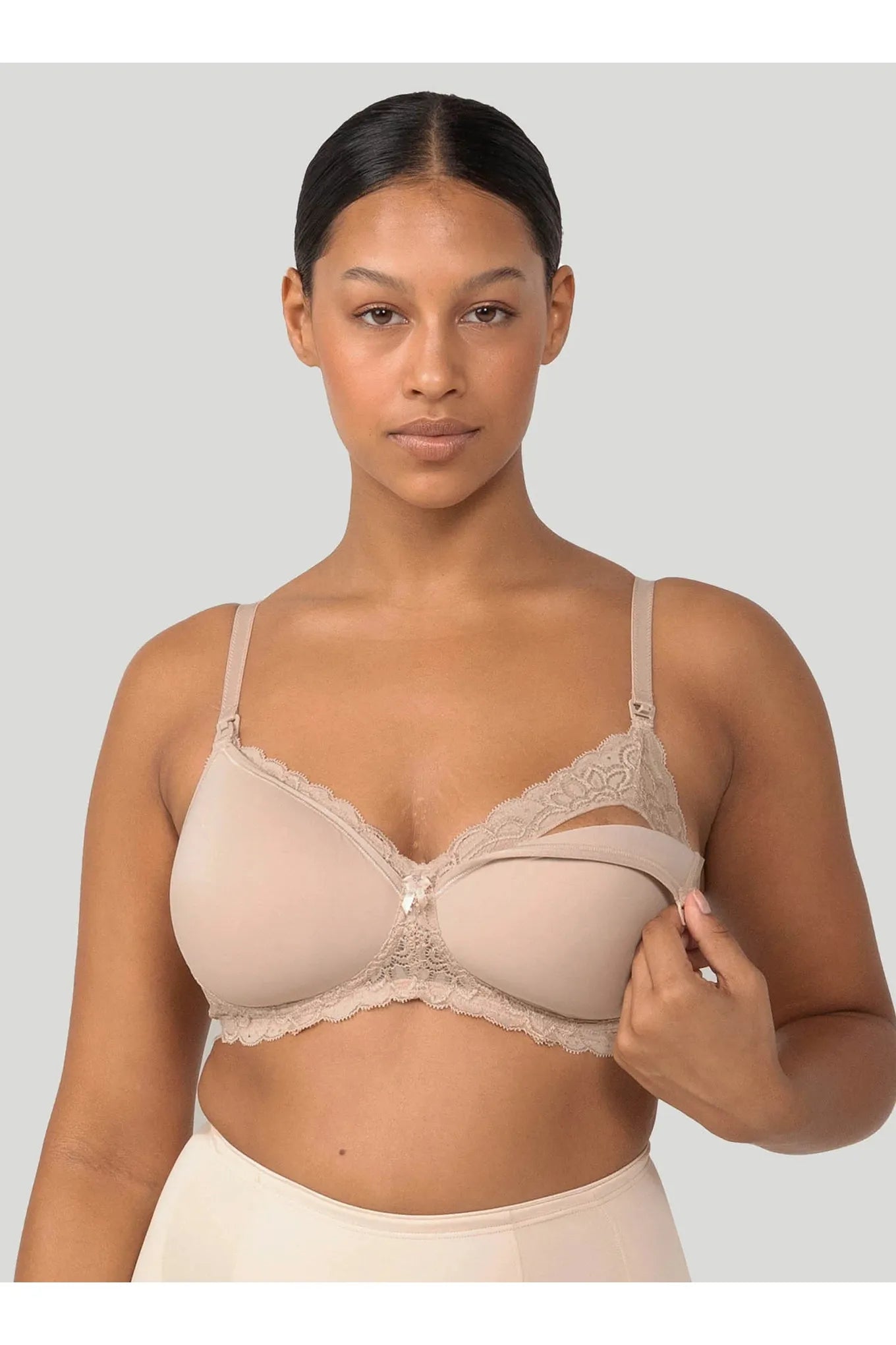 Triumph Gorgeous Lace Maternity Bra -Nude(10D/12C/12DD/16C/16D)